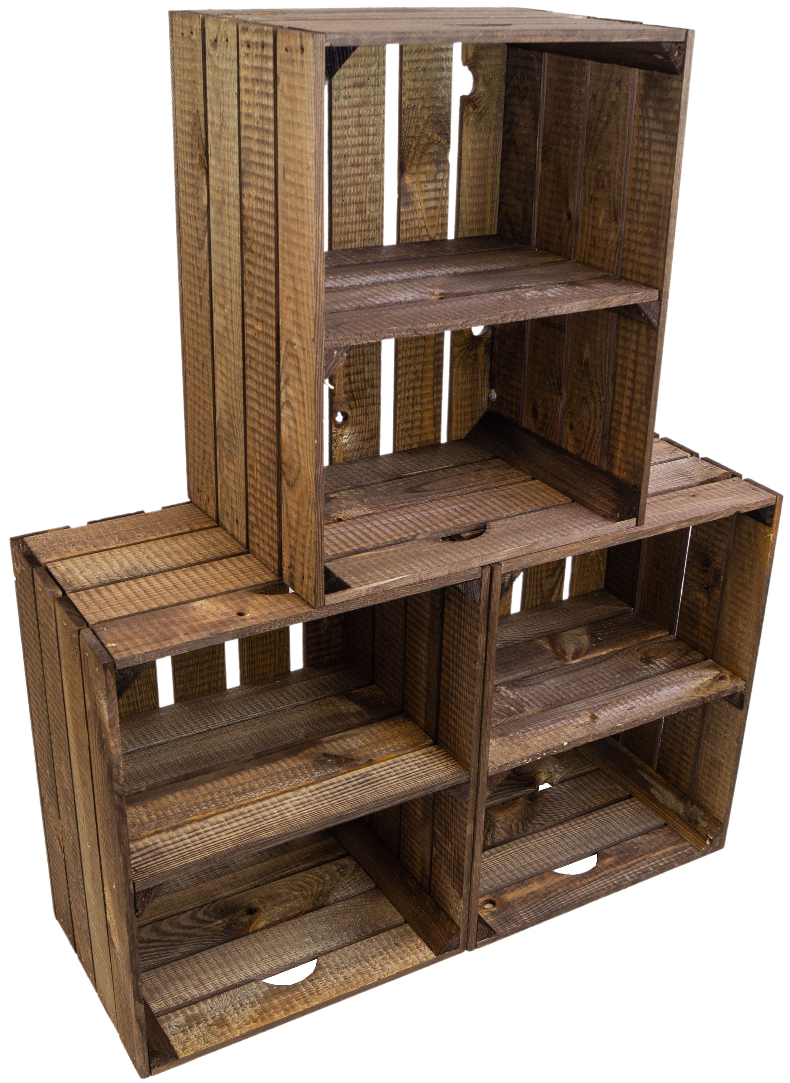 Etagère caisse à fruits, c.t. "Johanna" noir marron