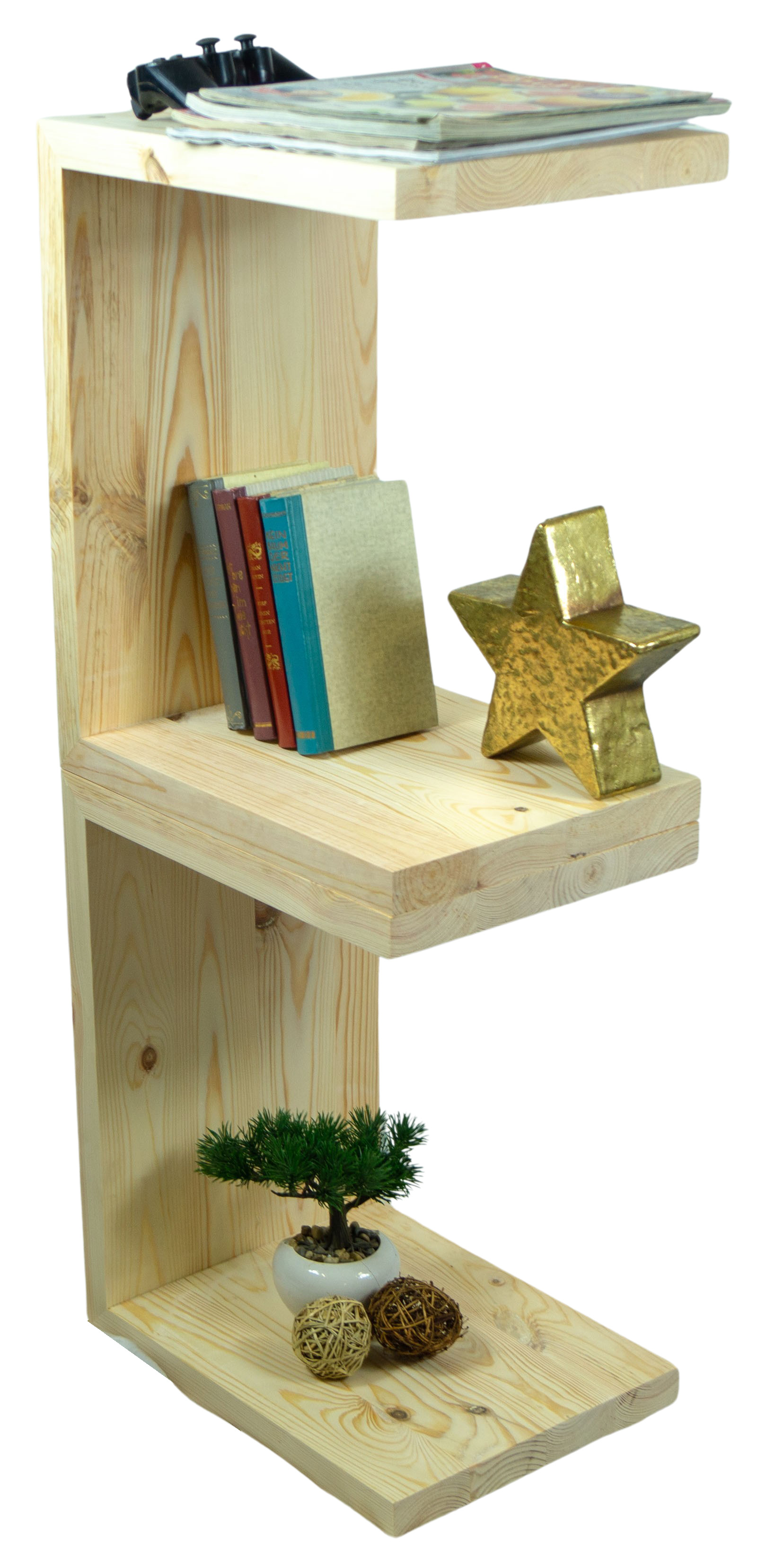 Beistelltisch 50x40x30cm Sitzhocker in natur