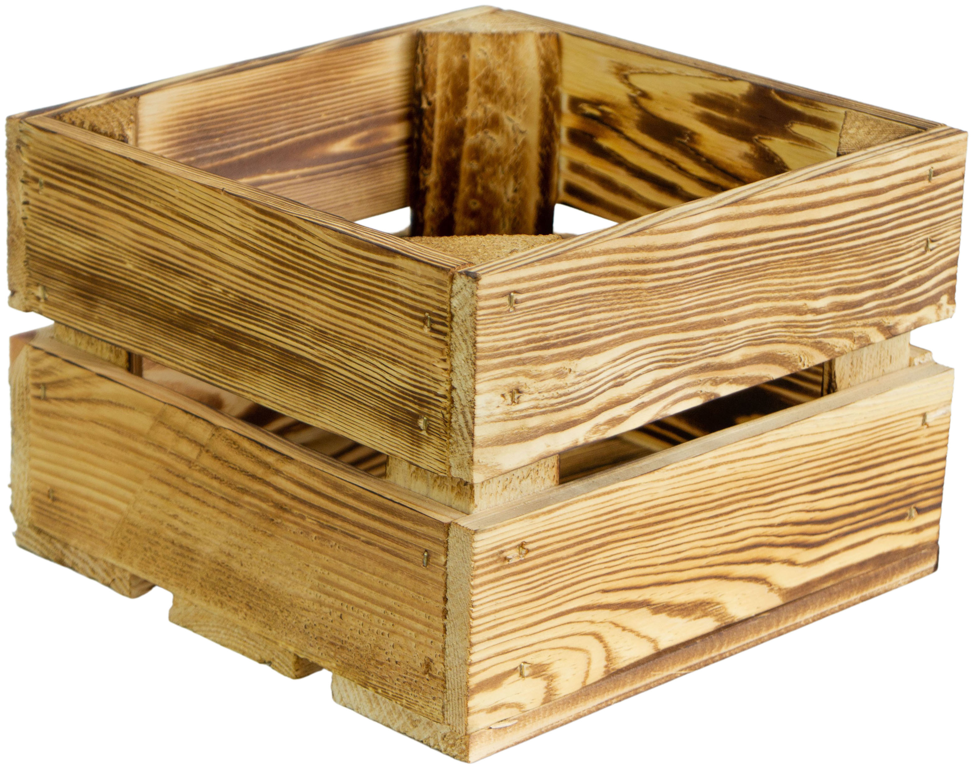 4er set  Kleine Holzkiste "Lotta" geflammt