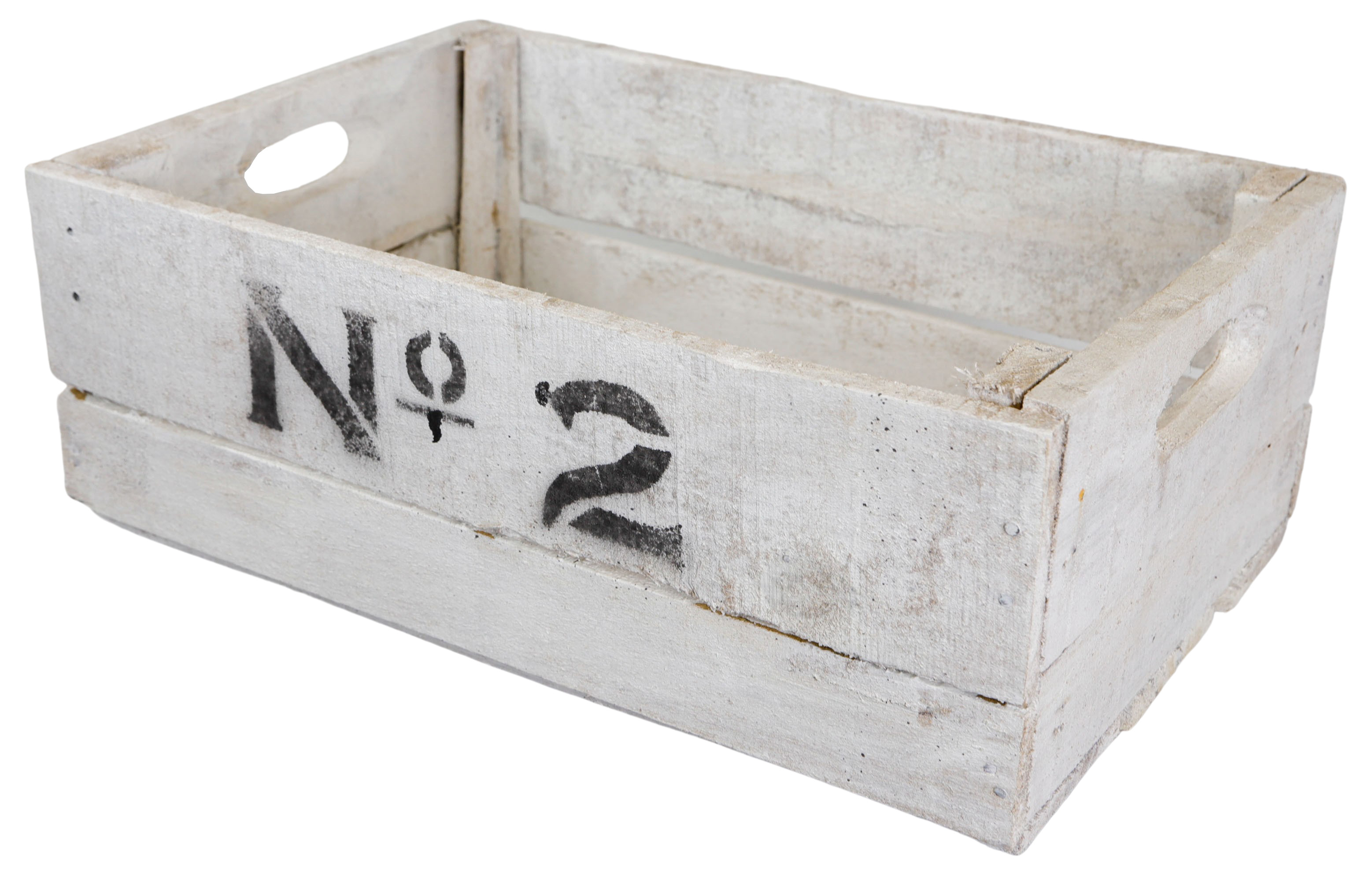 Weiße alte Holzkiste Number in verschiedenen Grössen Vintage Upcycling DIY