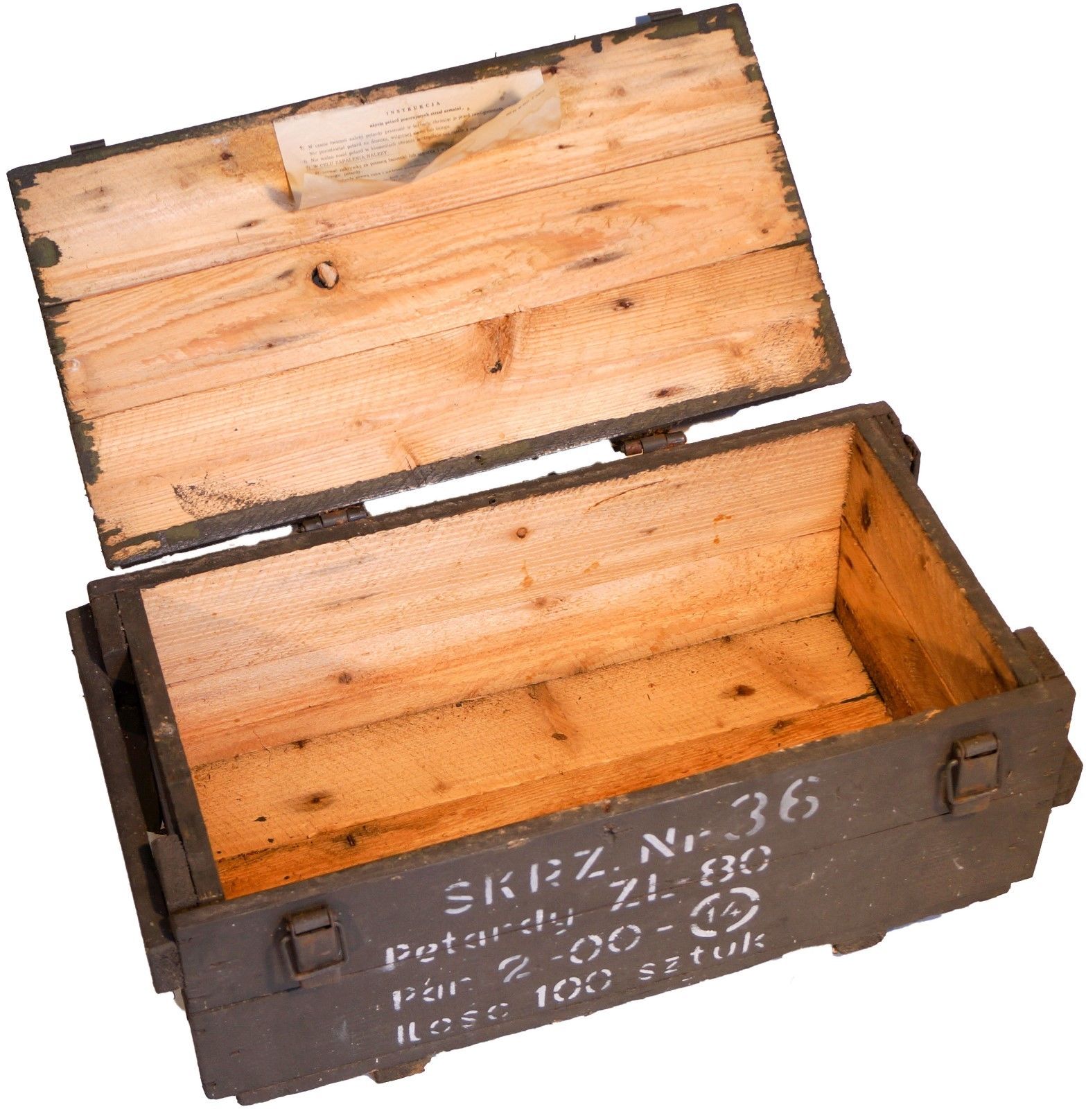 Caisse à munitions b ware !! "skrz 78" caisse de rangement caisse militaire boîte à munitions