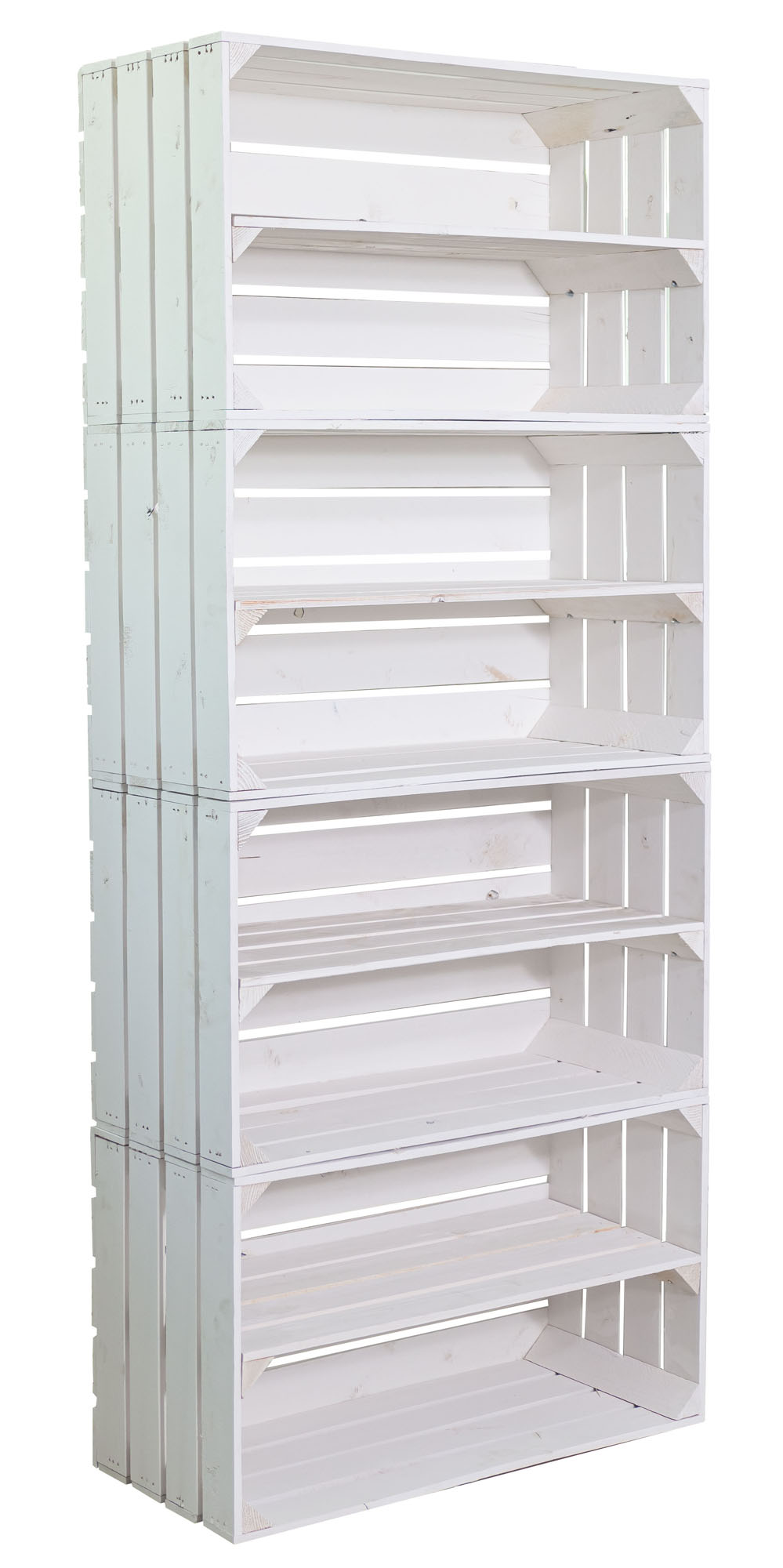 Bücherregal mit 8 Ebenen für Büro und Wohnzimmer Holz weiß 160x68x30cm Wand Aufbewahrungsregal Standregal, Büroregal, freistehend, Dekoregal, zur Präsentation, modern (Weiß)