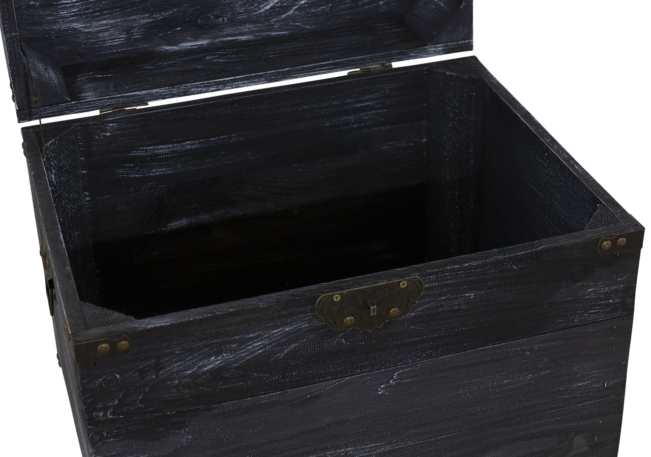 Holztruhe Elsa schwarz shabby