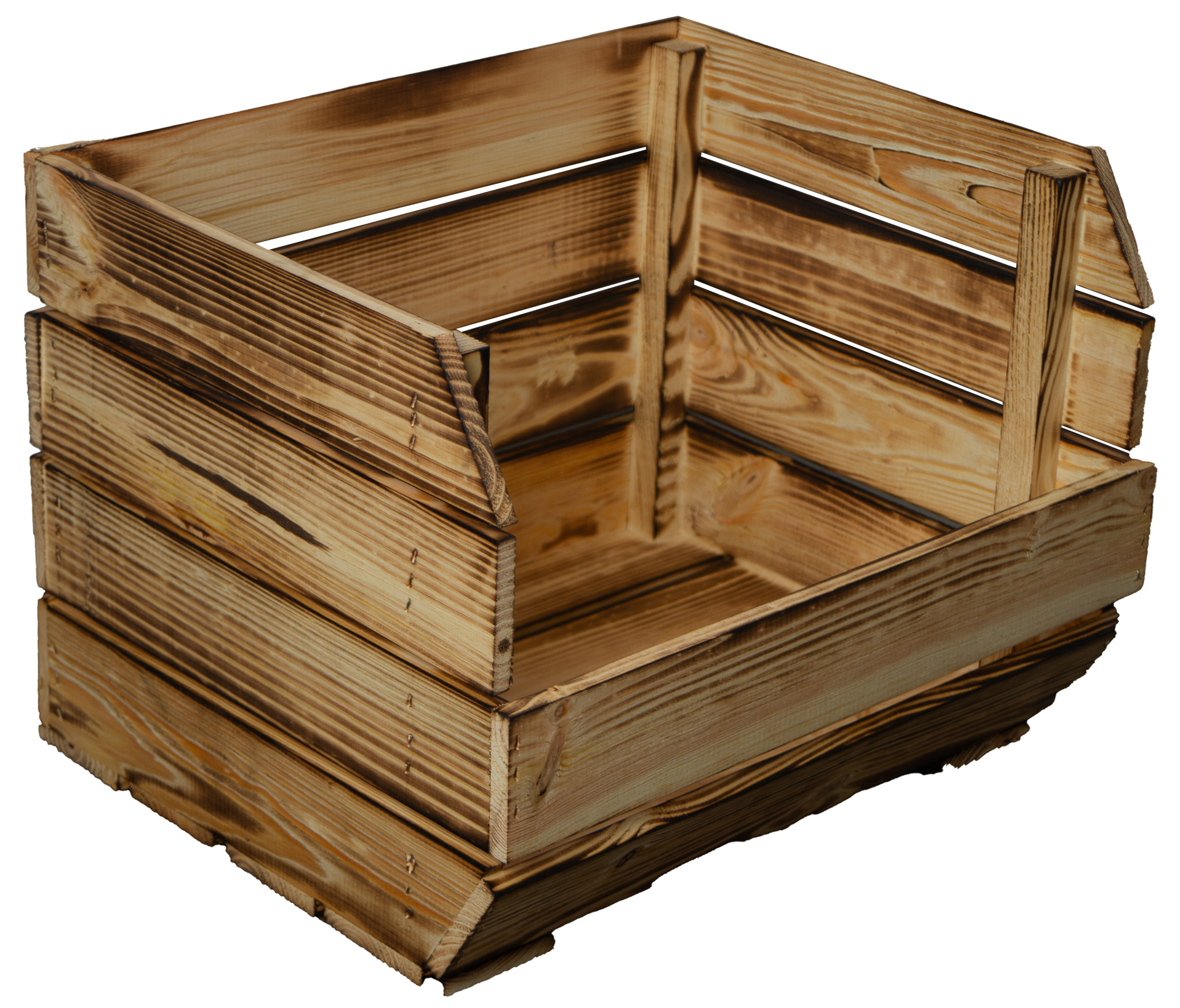 3er Set Kartoffelsteige 40x33x30 cm in geflammt Gemüsekiste Obsthorde