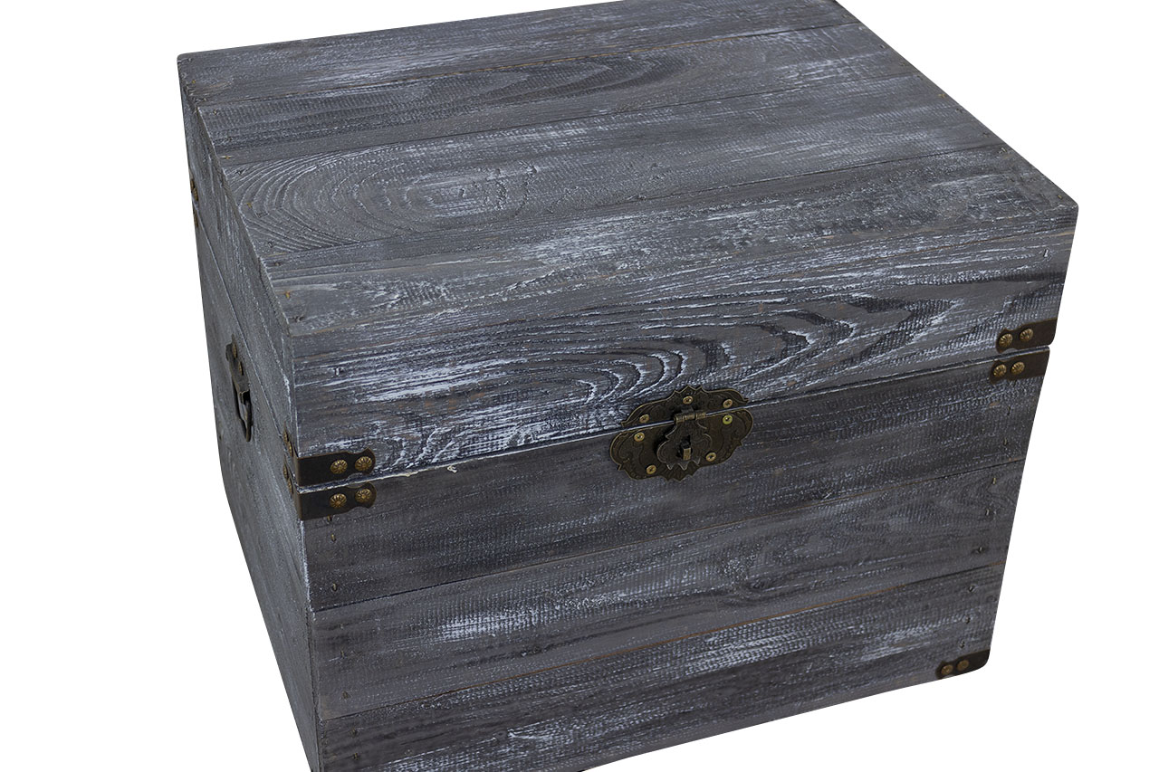 Holztruhe Elsa schwarz shabby