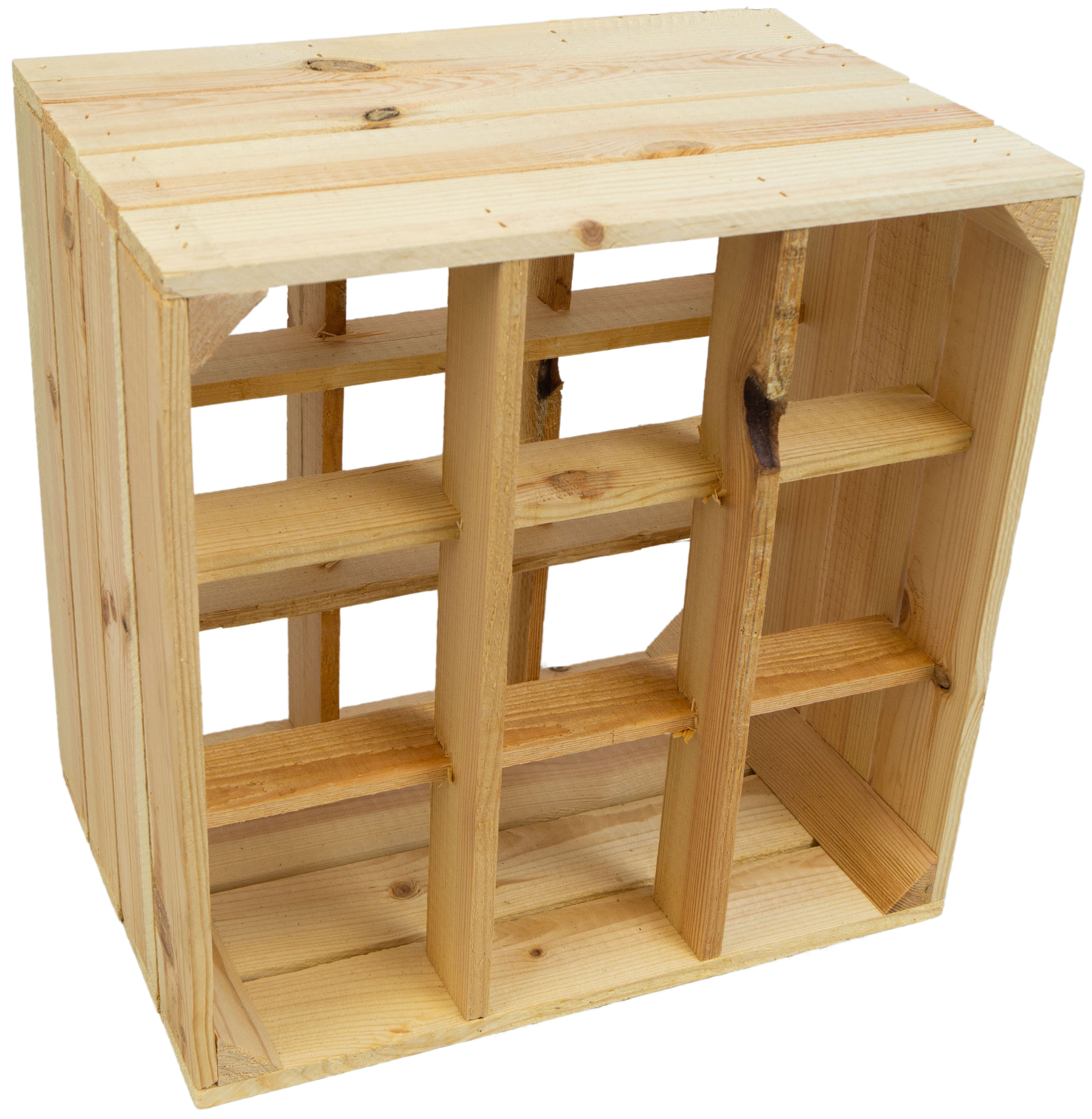 4er set Weinregal 9er Natur Weinablage Flaschenregal Weinschrank Flaschenkiste (auch für große Flaschen)