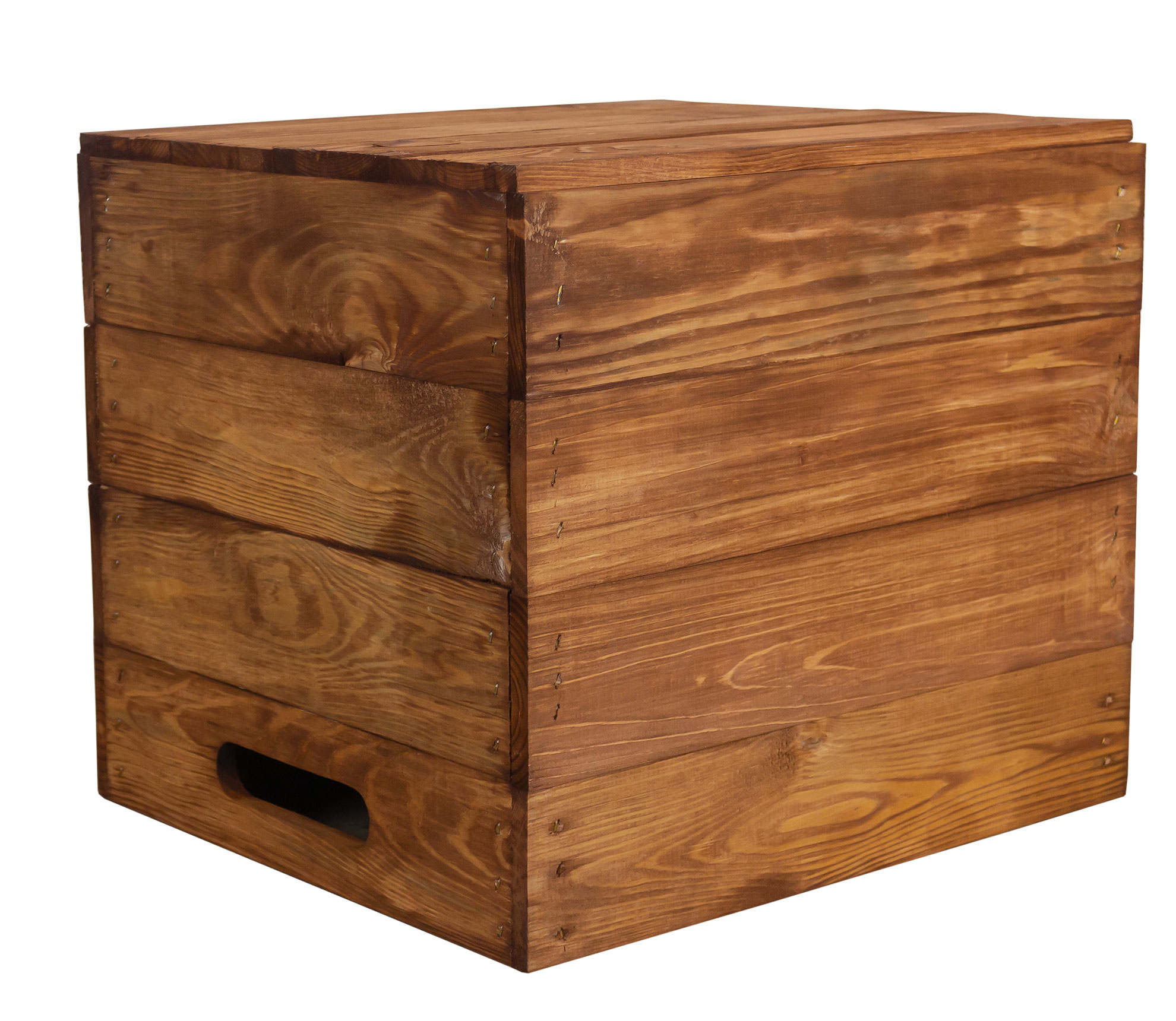 Boîte en bois Vintage Ochre convenant aux étagères Kallax et Expedit