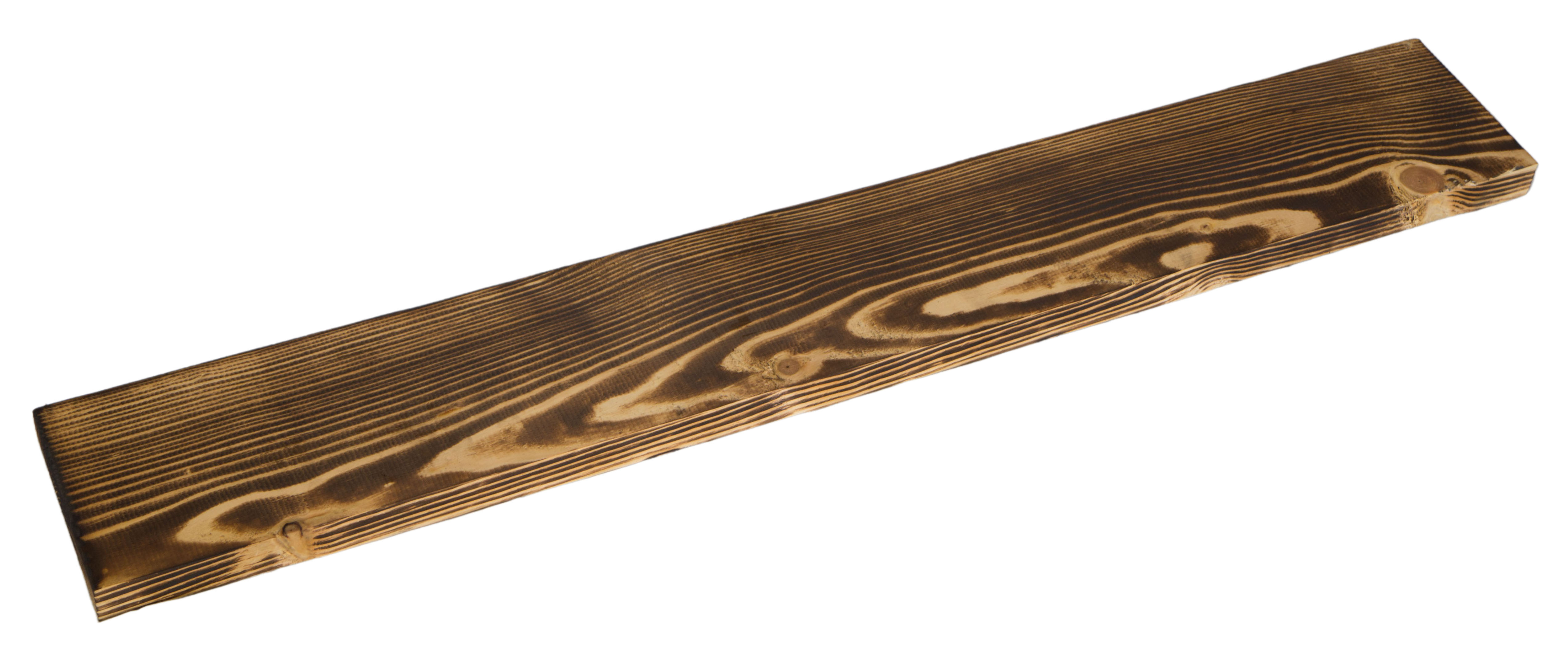 Grand Planche de Bois Flambé 100cmx14, 5cm Holzstärke 3cm En Bois de Résineux