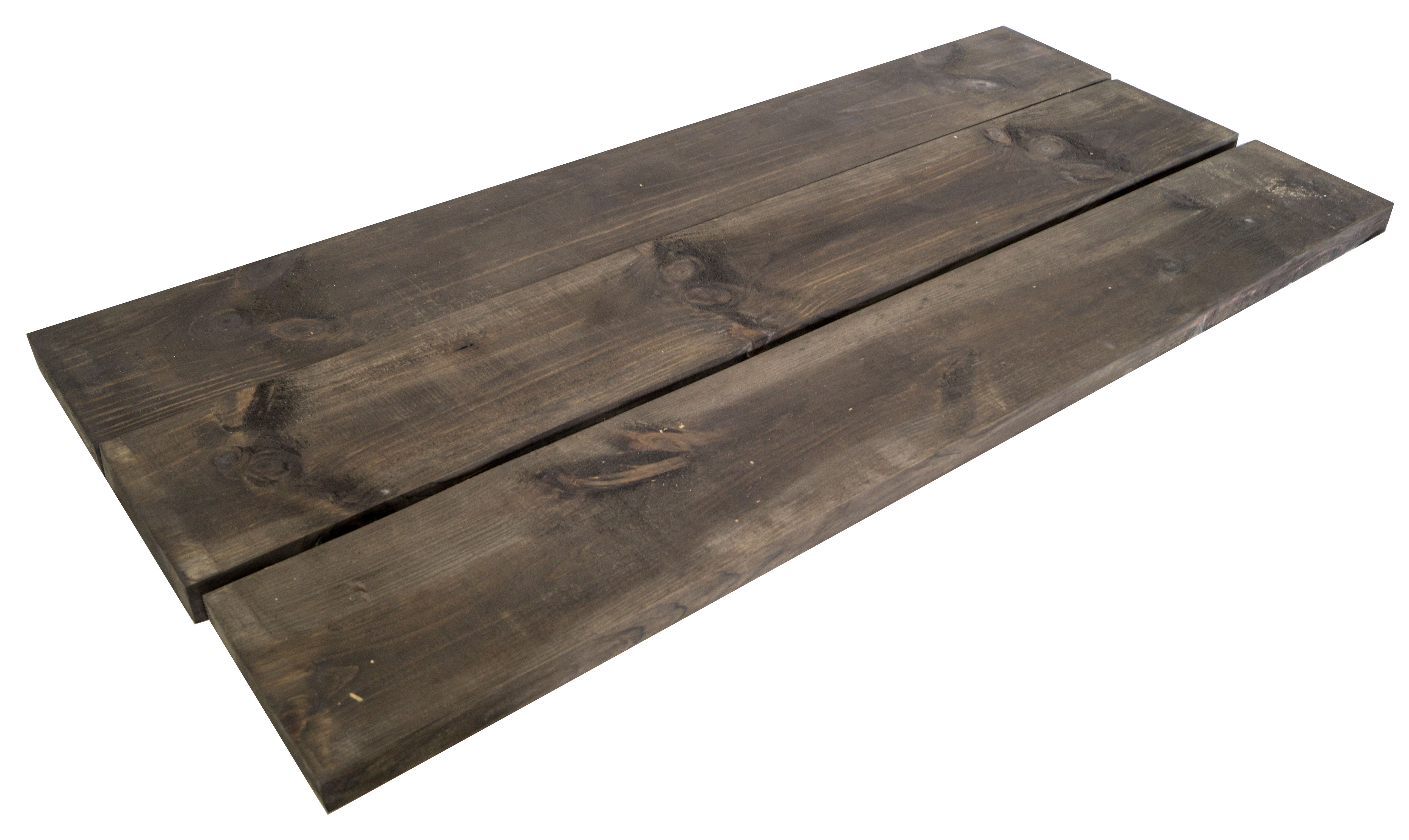 neue grosse Holzplanke schwarz lasiert 100cm x 14,5cm Holzstärke 3cm aus Nadelholz