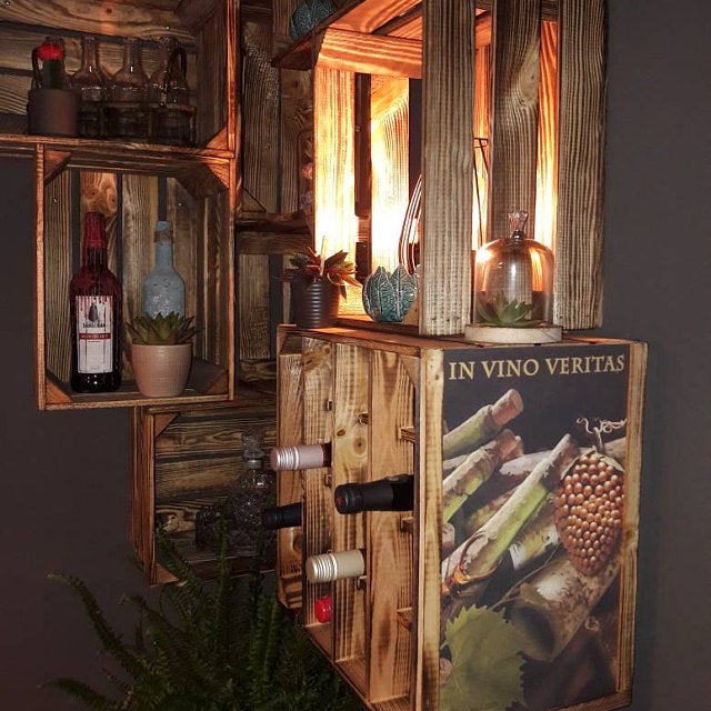 Weinregal "16er" geflammt In Vino Veritas