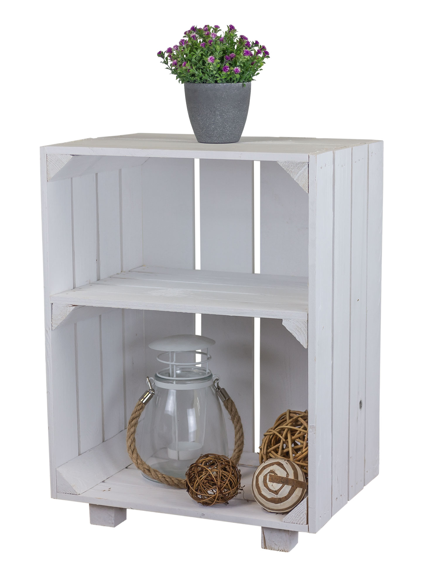 Nachttisch weiß mit Ablagefach