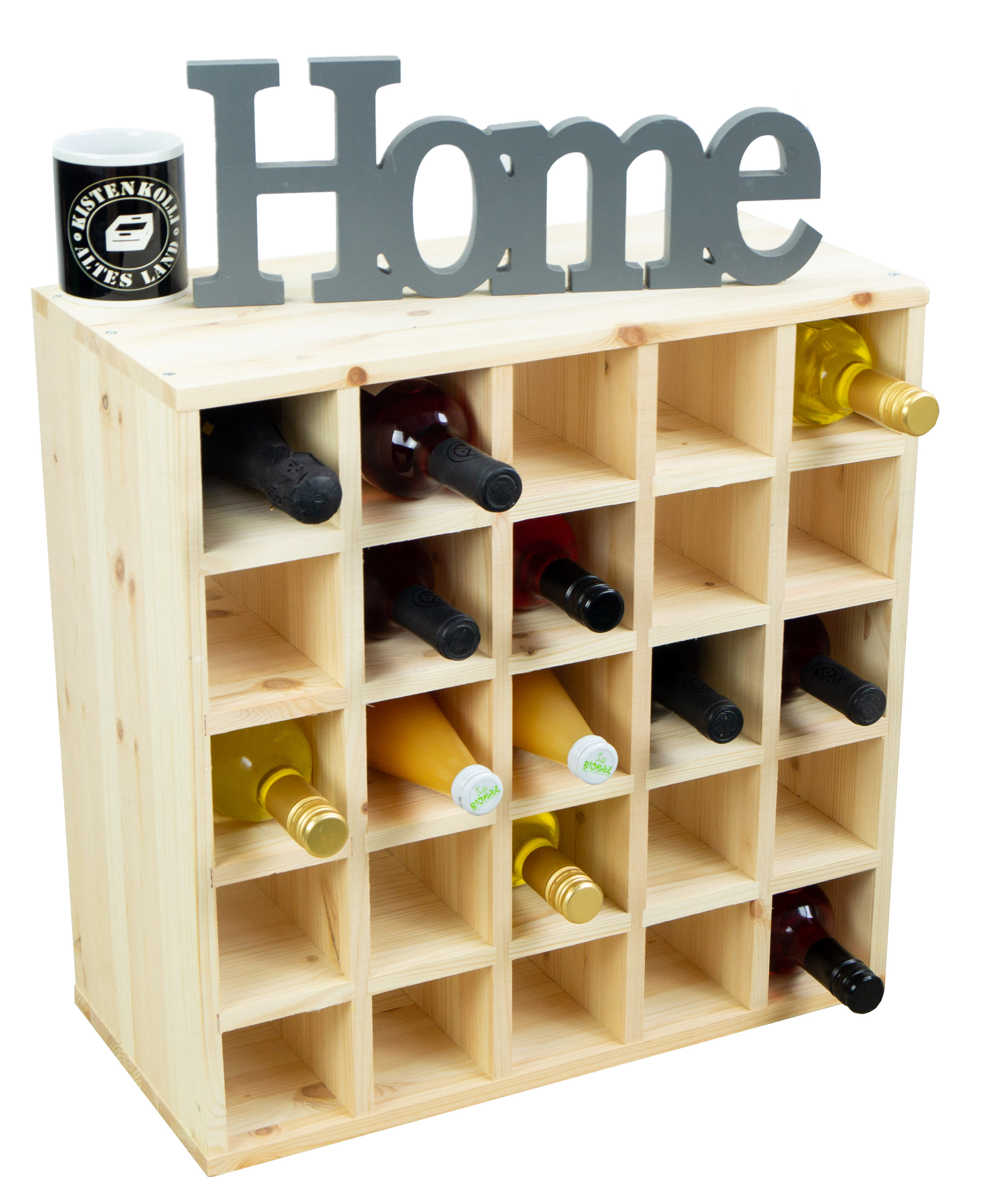 grosses Weinregal Natur 52 x 52 "25er"