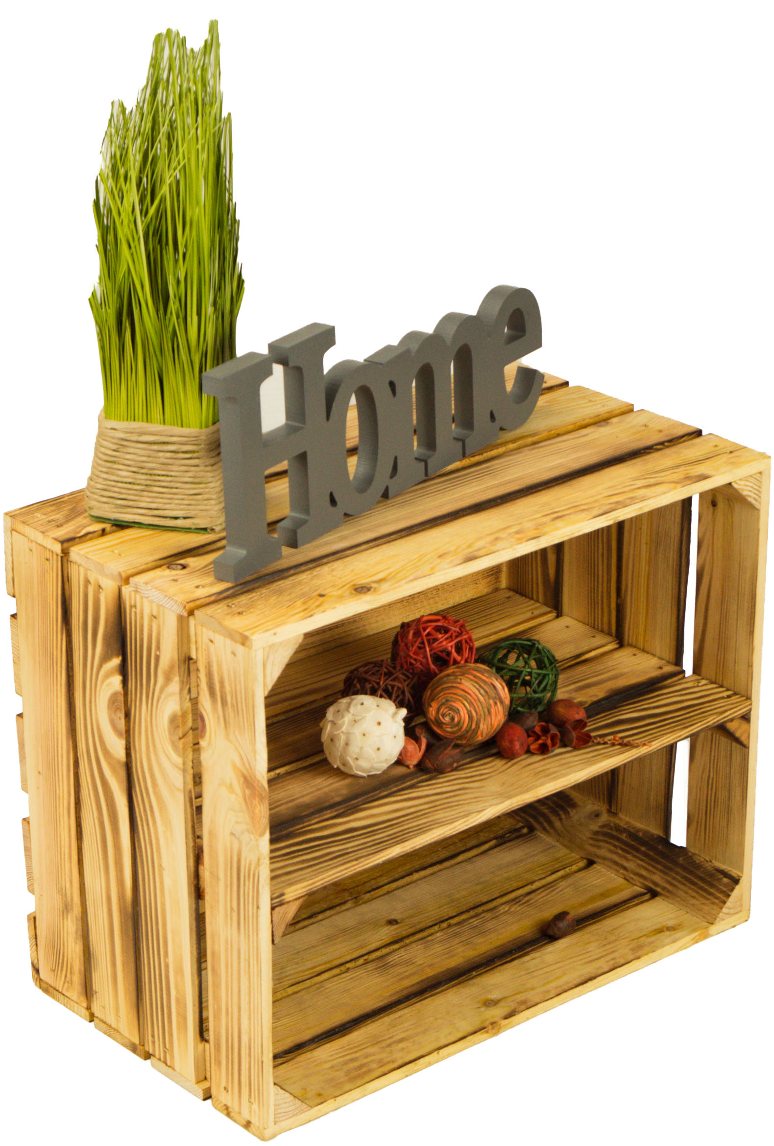 Obstkistenregal Johanna geflammt "längs"