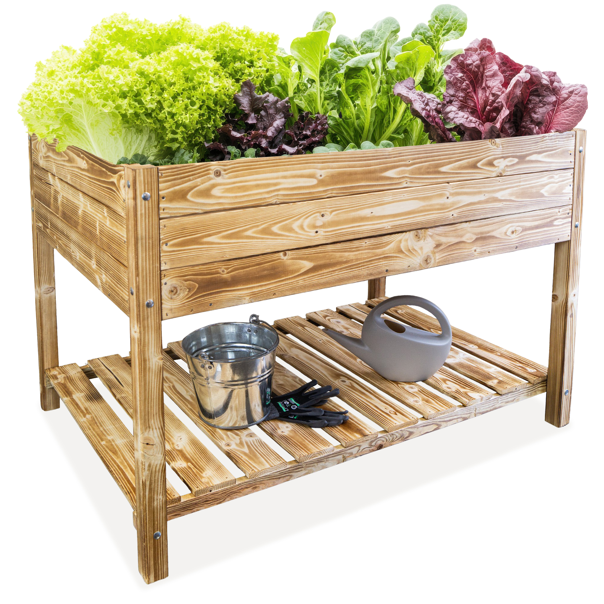 Hochbeet XL 118x79x78cm Geflammt