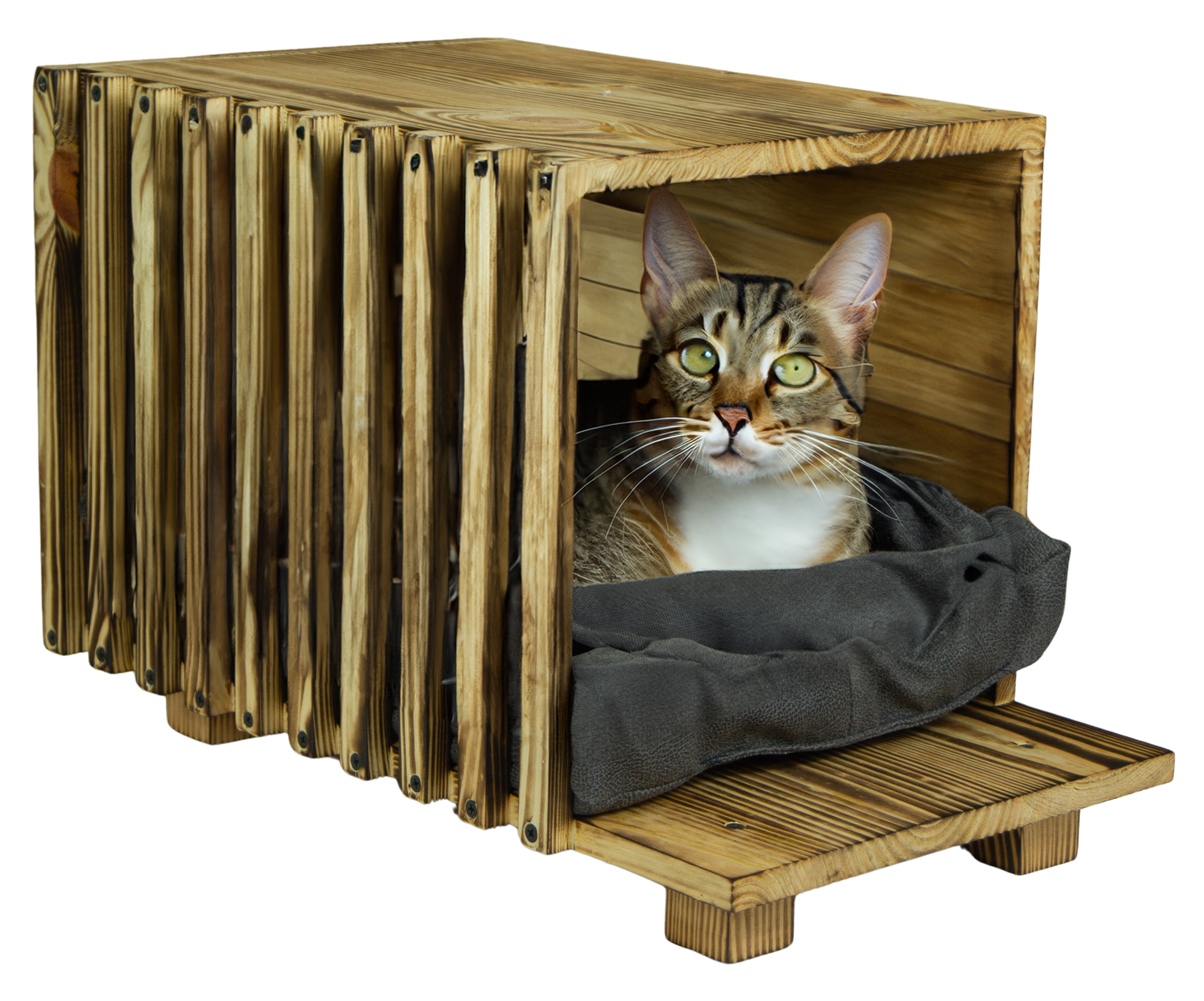 Hundebett Balu weißem shabby mit Kissen 90x57x45cm