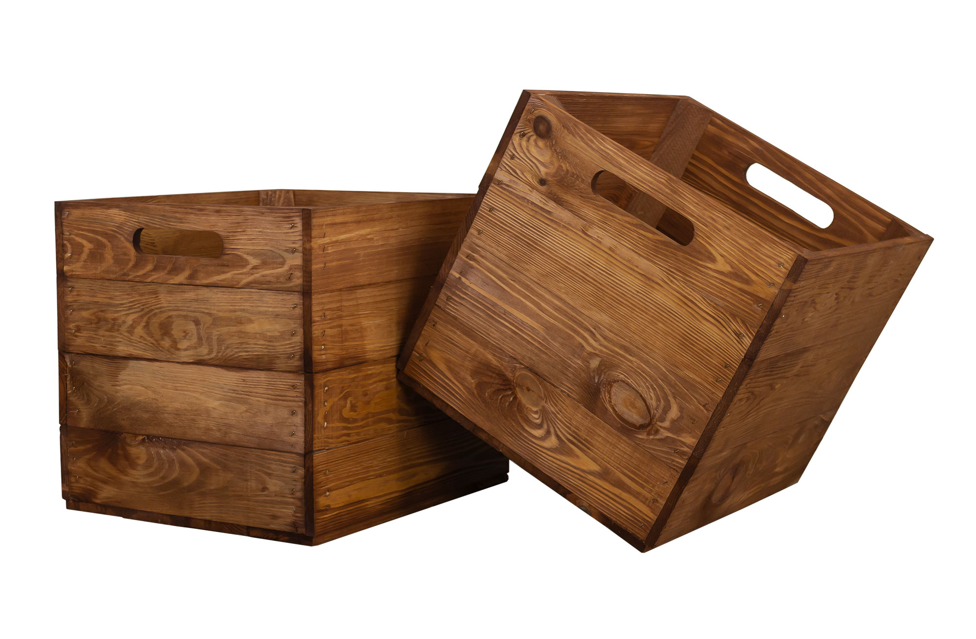 Boîte en bois Vintage Ochre convenant aux étagères Kallax et Expedit