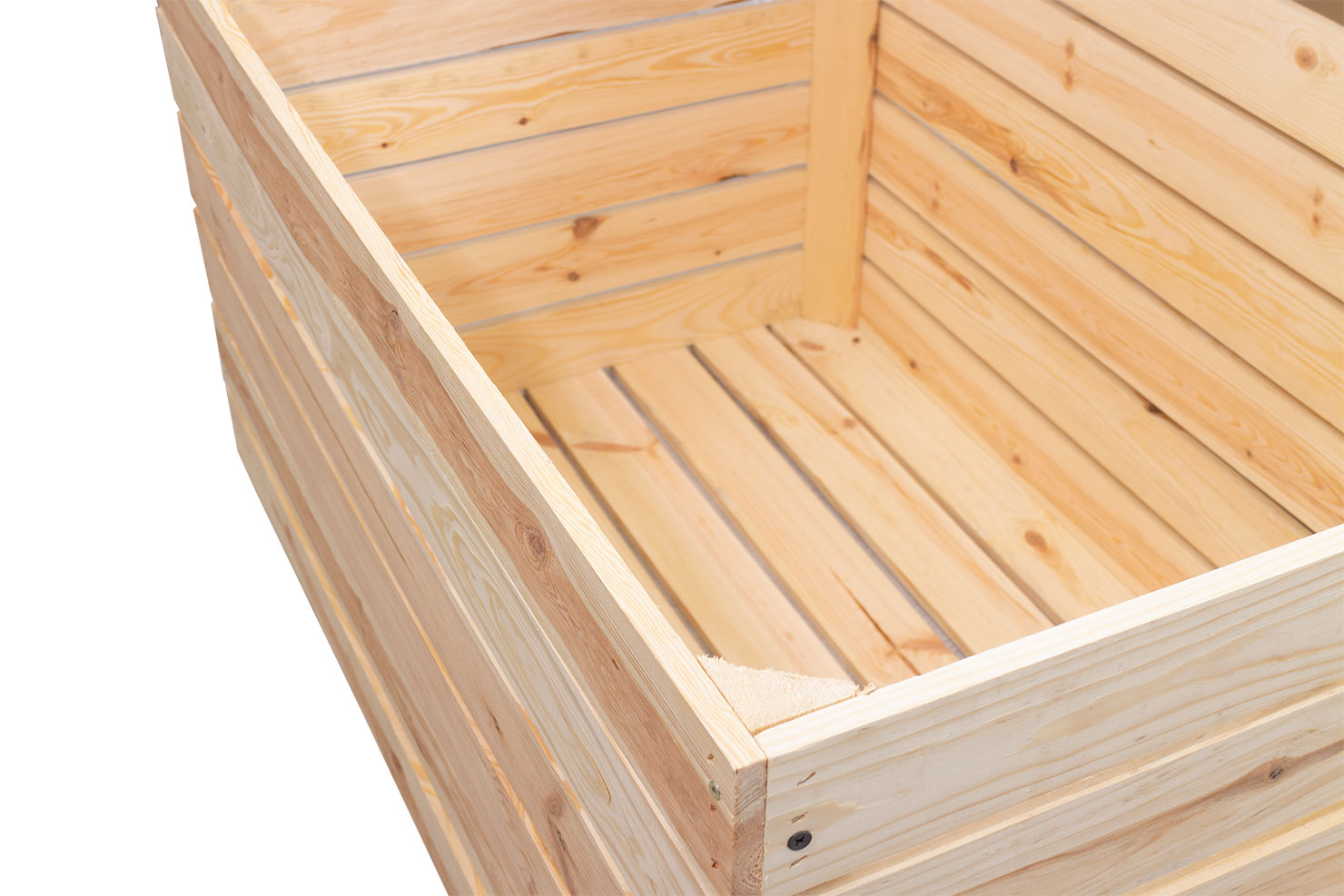 Grosse Holztruhe 80er Natur mit Deckel  80x50x39cm