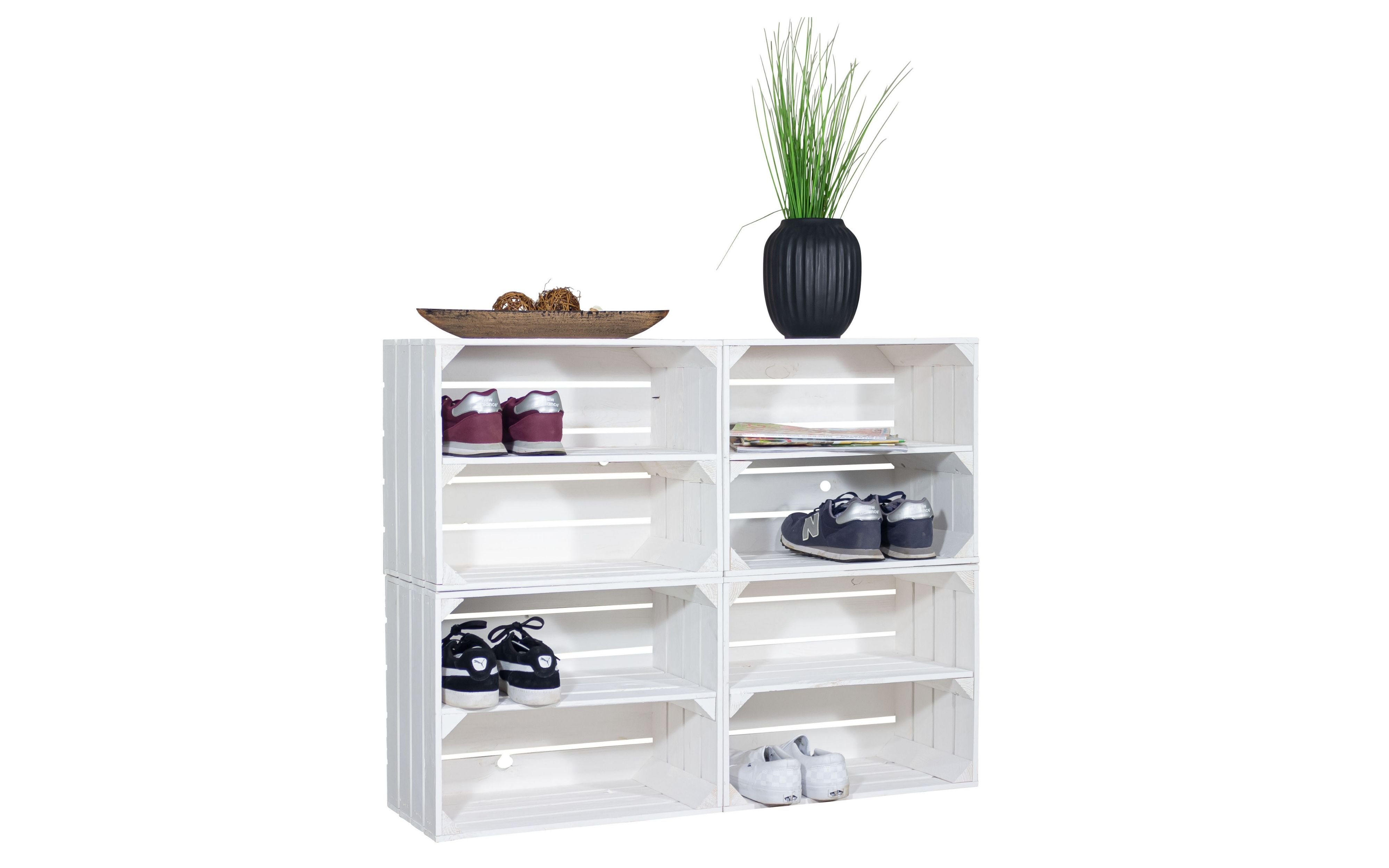 Schuhregal mit 8 Ebenen Schuhschrank, Schuhaufbewahrung, Schuhorganizer, für bis zu 16 Paar Schuhe,