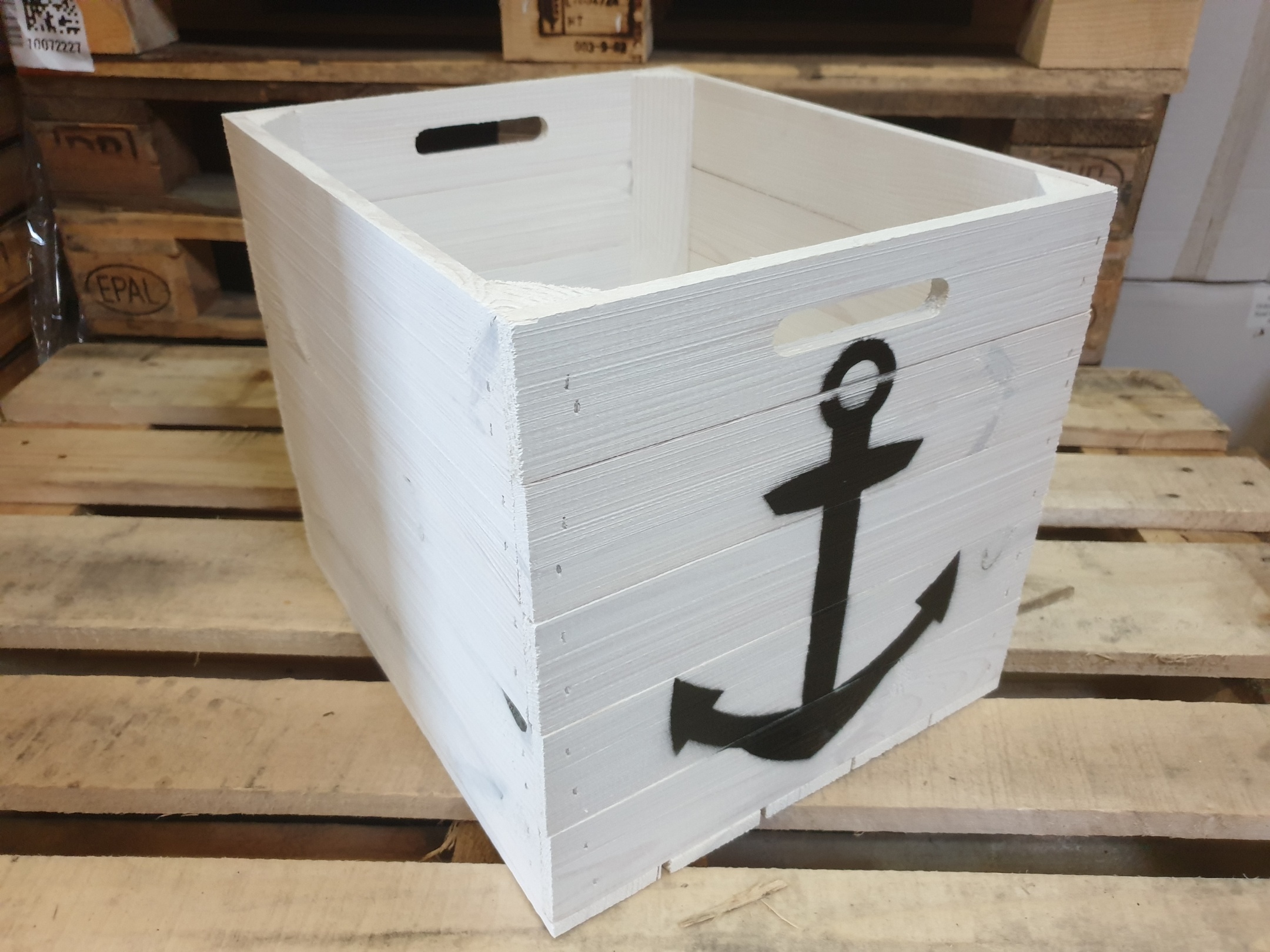 Boîte de rangement à ancrage blanc convenant aux étagères Kallax et Expedit Insert pour étagère