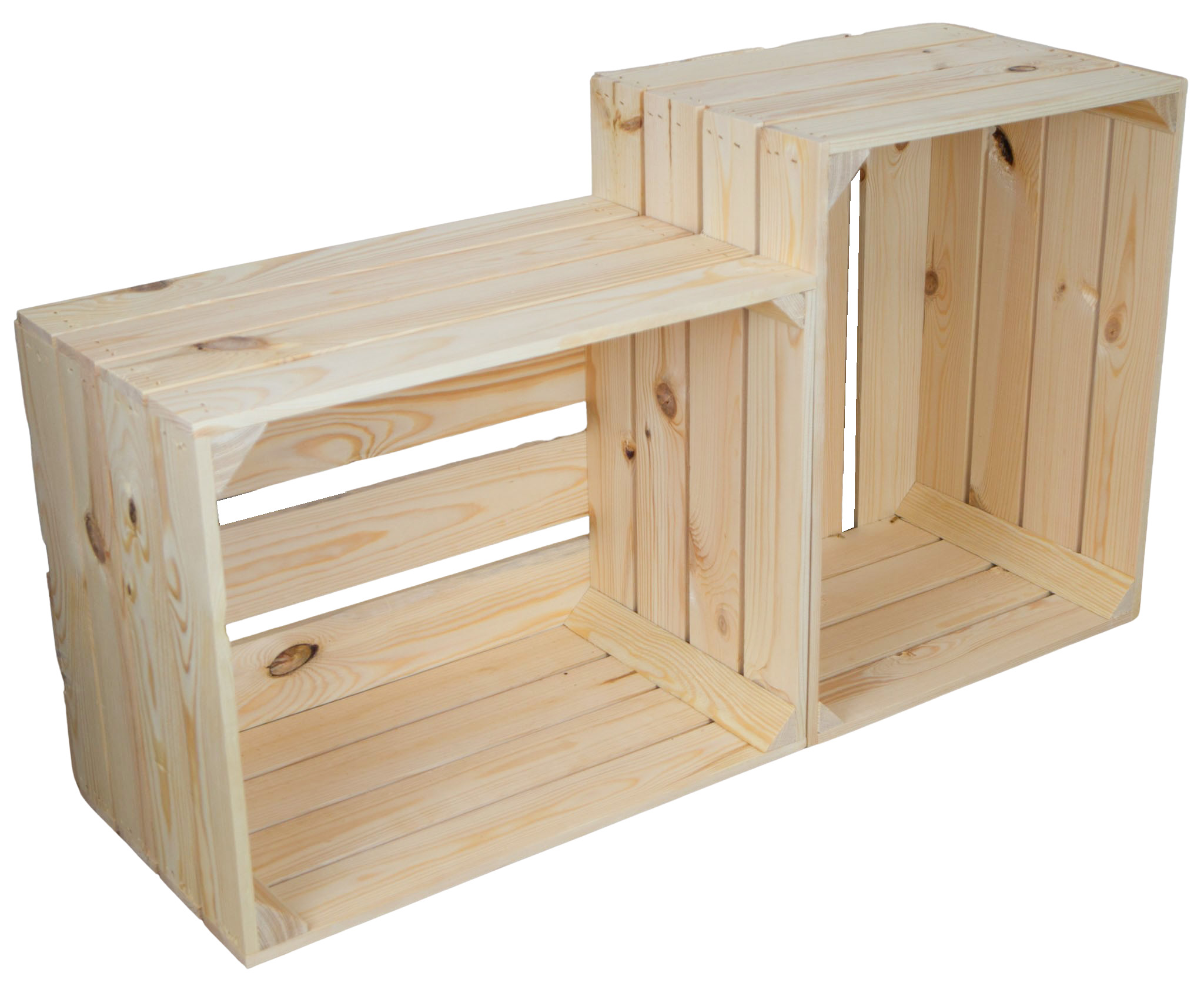 4 x  Holzkisten "Johanna" - NEU