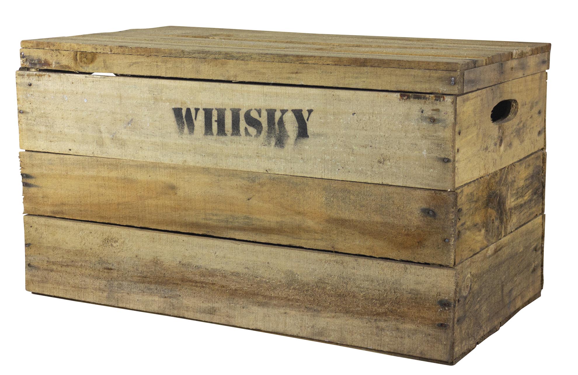 alte Holztruhe Whisky mt Deckel in verschiedenen Grössen