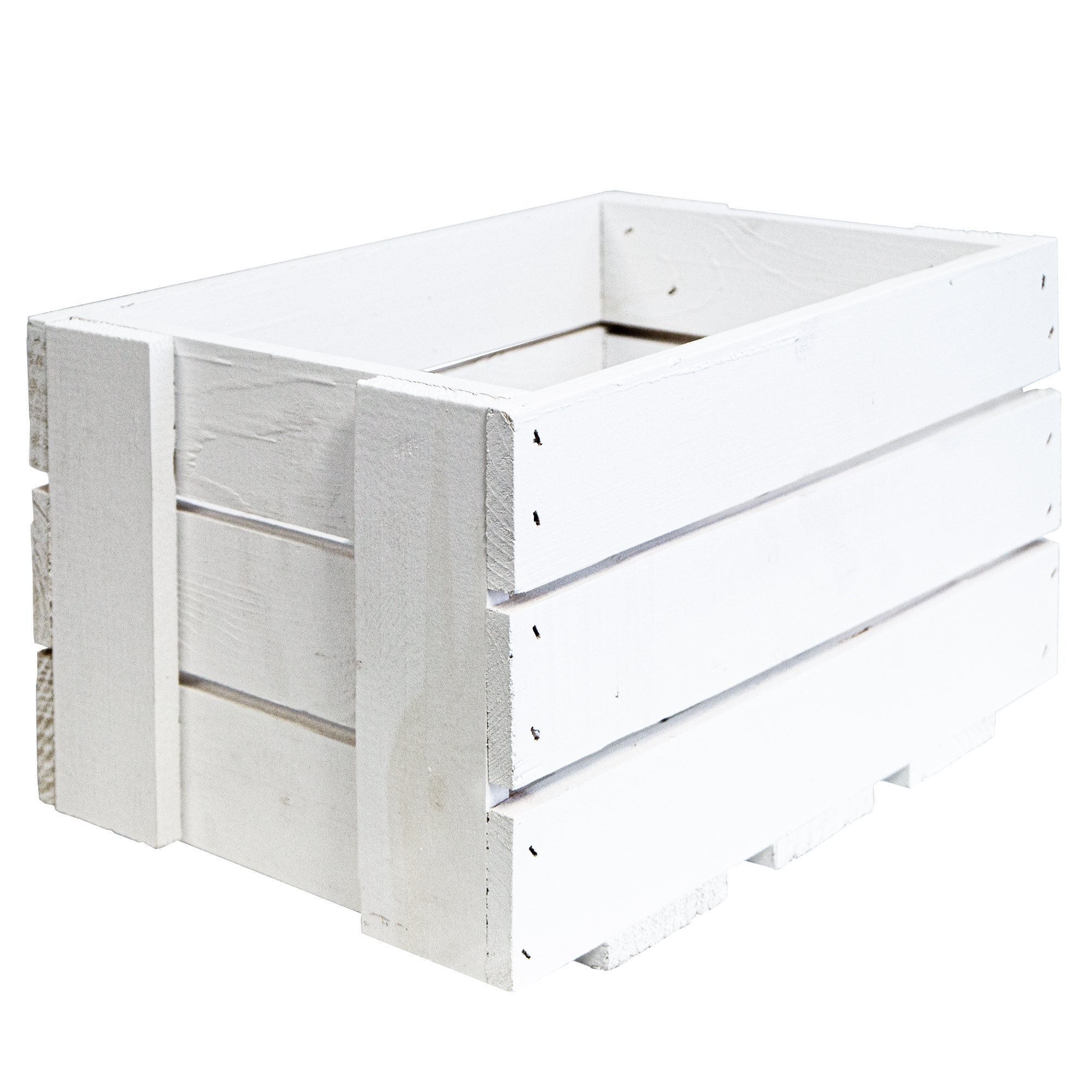 Mini-Weinkiste in weiß 34x23x19cm Obstkiste Holzkiste Dekokiste