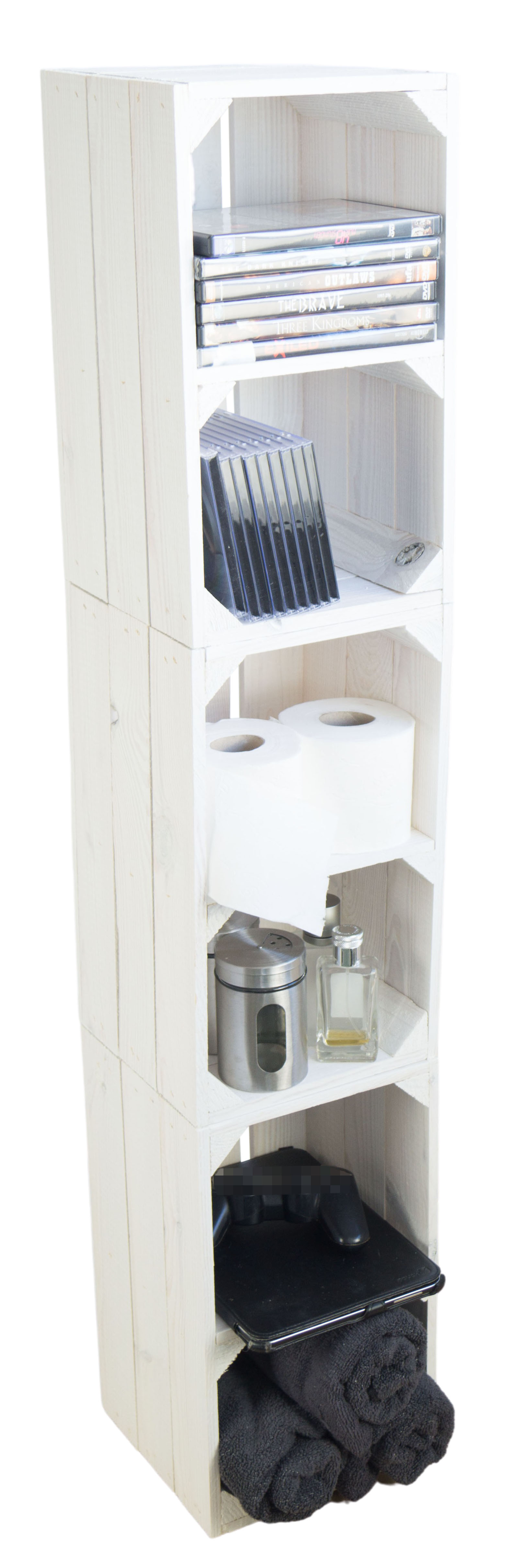 Etagère "Hilde" blanc avec plateau central