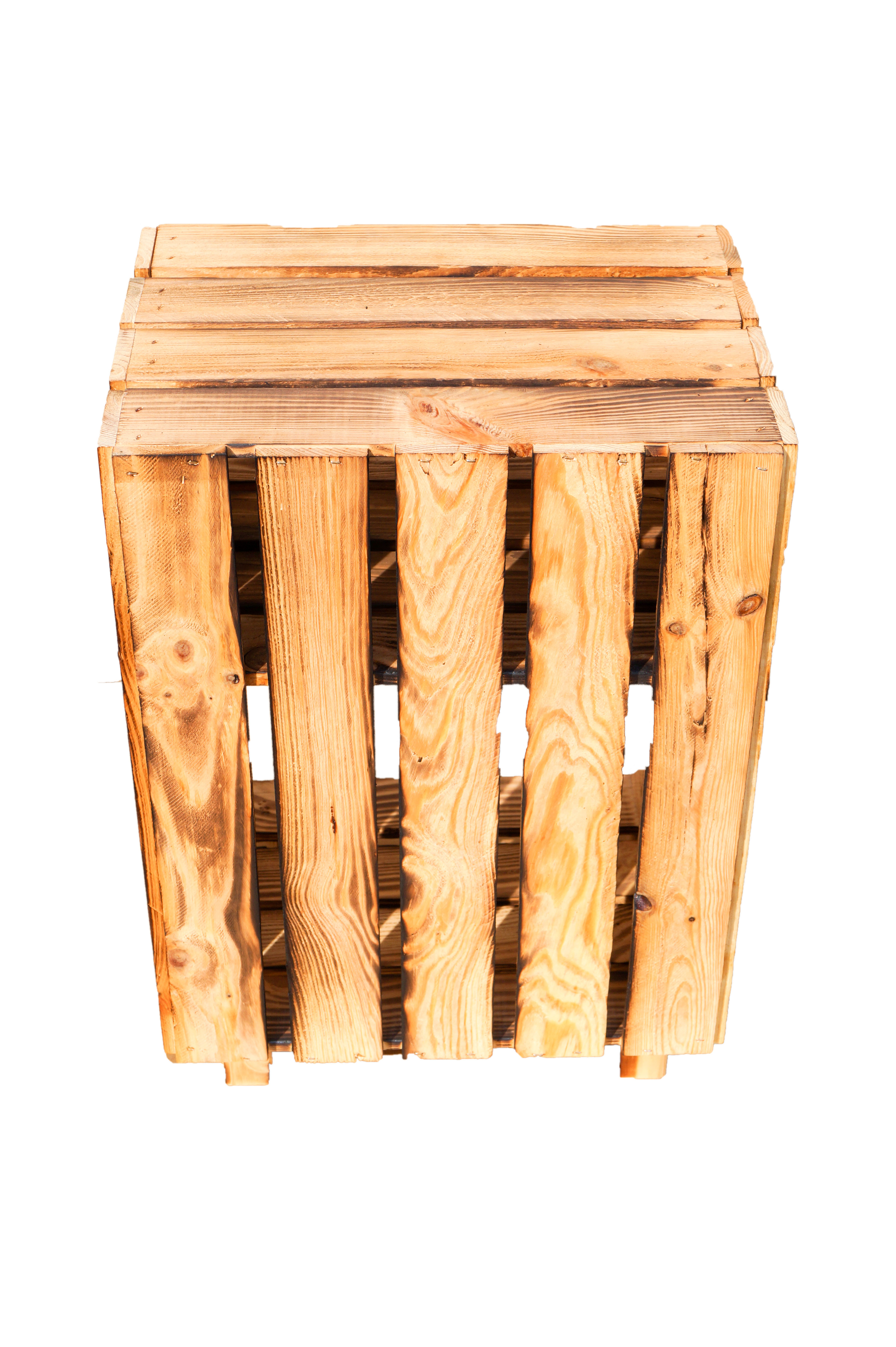 Table de chevet flammée avec compartiment de rangement