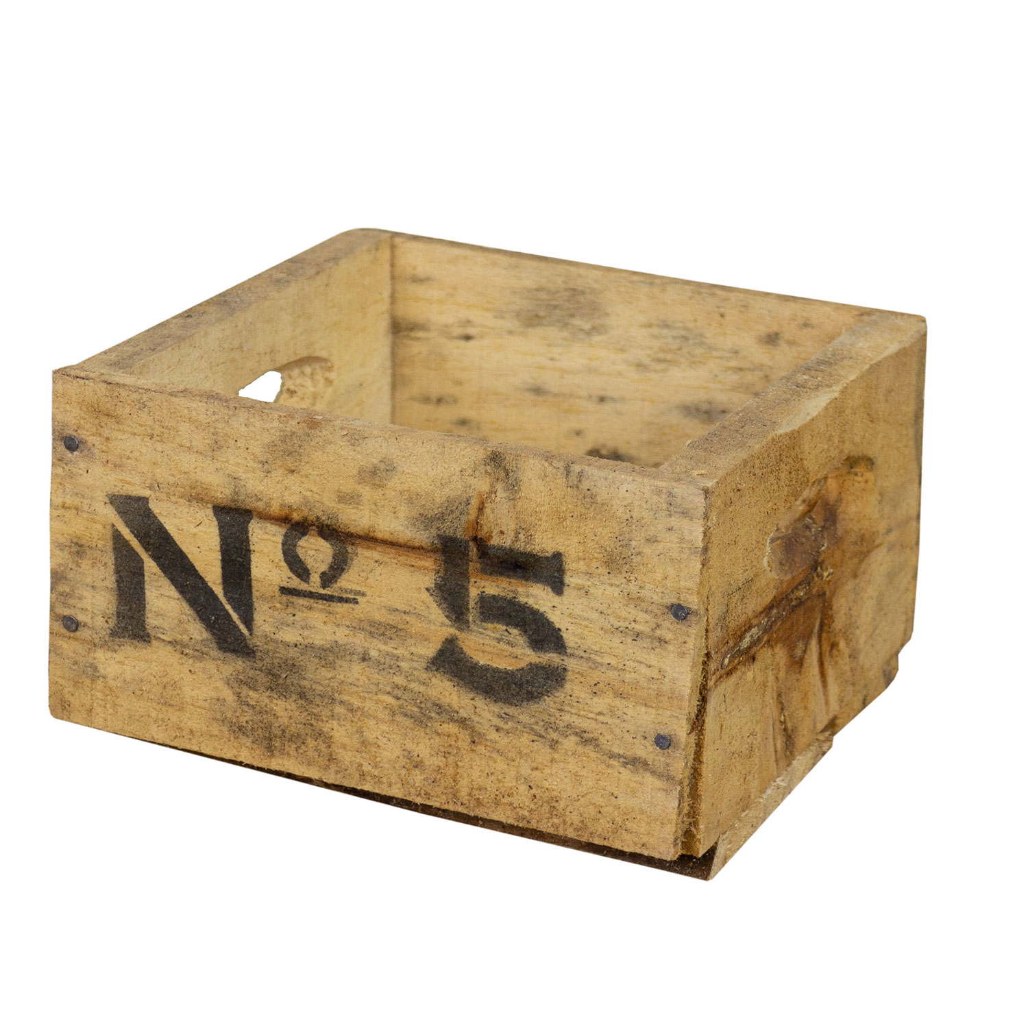 alte Holzkiste Number in verschiedenen Grössen No5 18,5x17,5x11cm