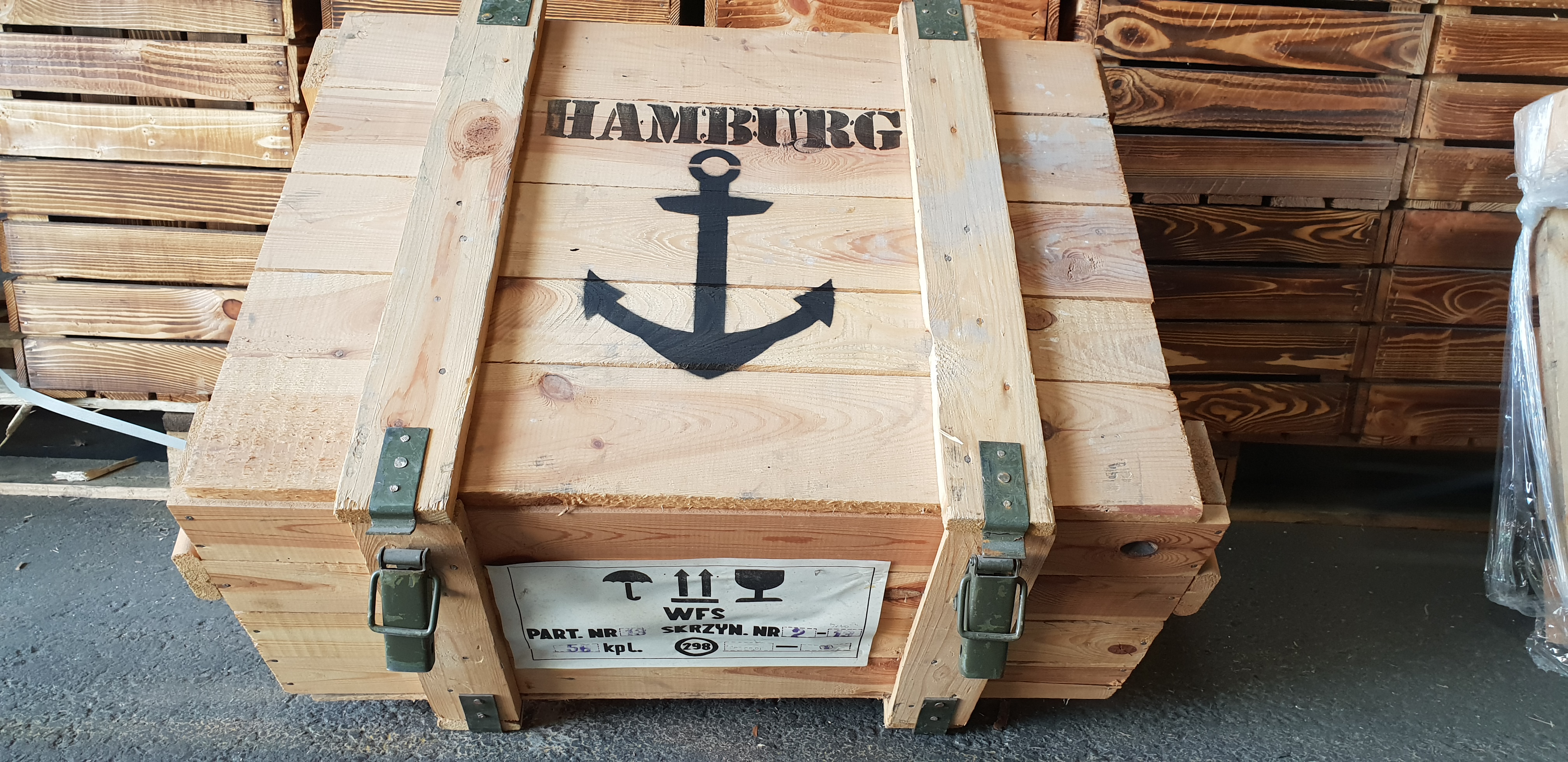 Munitionskiste Natur groß "HAMBURG"