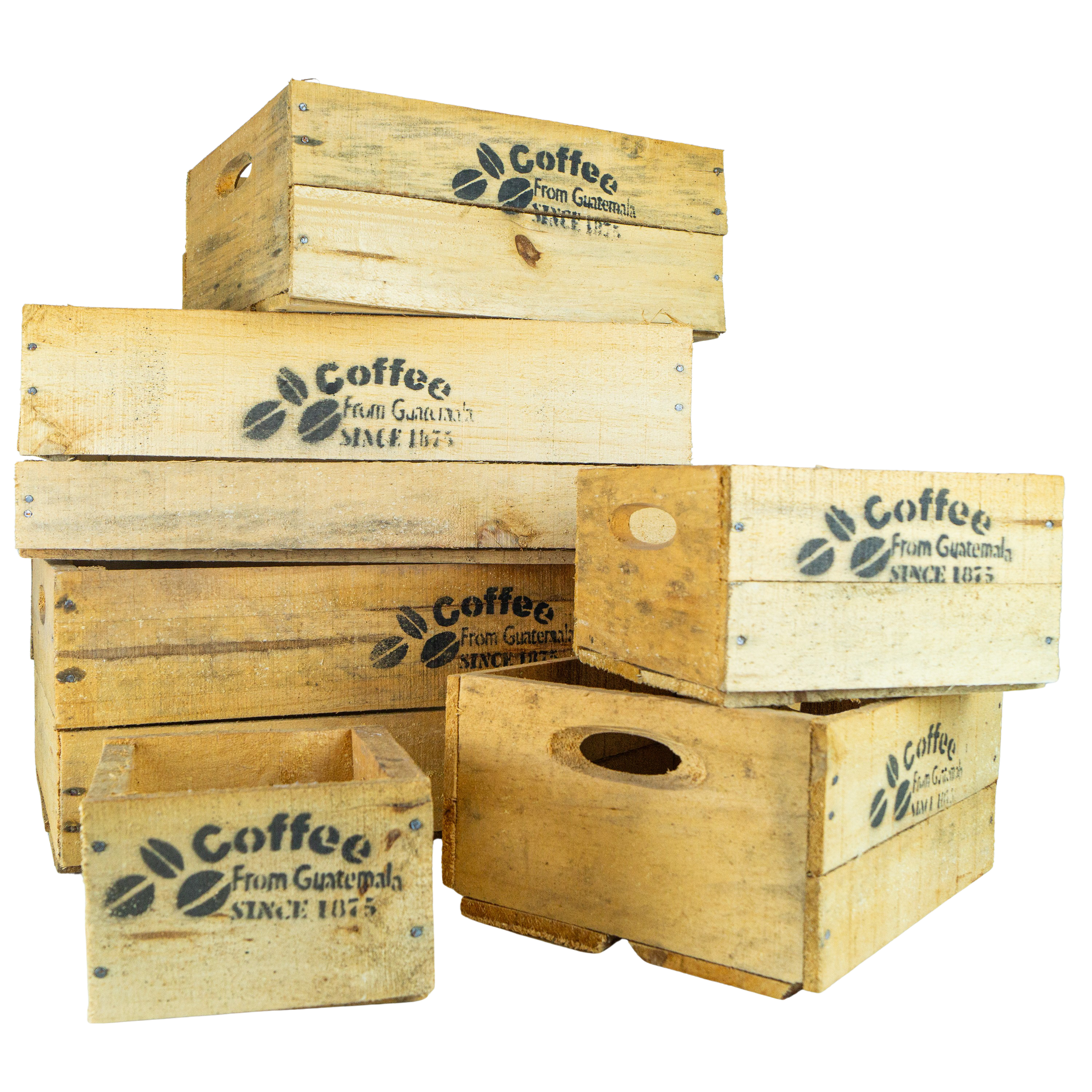 alte Holzkiste Coffee in verschiedenen Grössen Vintage Upcycling DIY