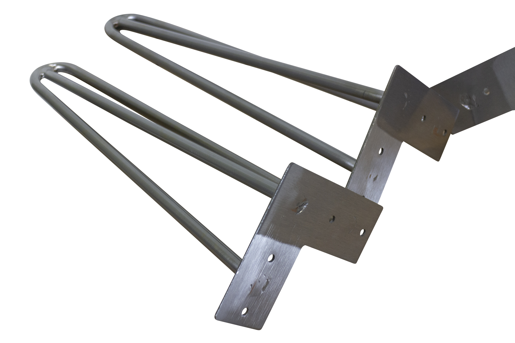 Hairpin Legs Pieds de table 2 barres/36cm "gris" 4pcs
