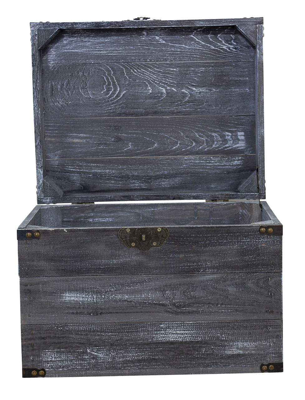 Holztruhe Elsa schwarz shabby