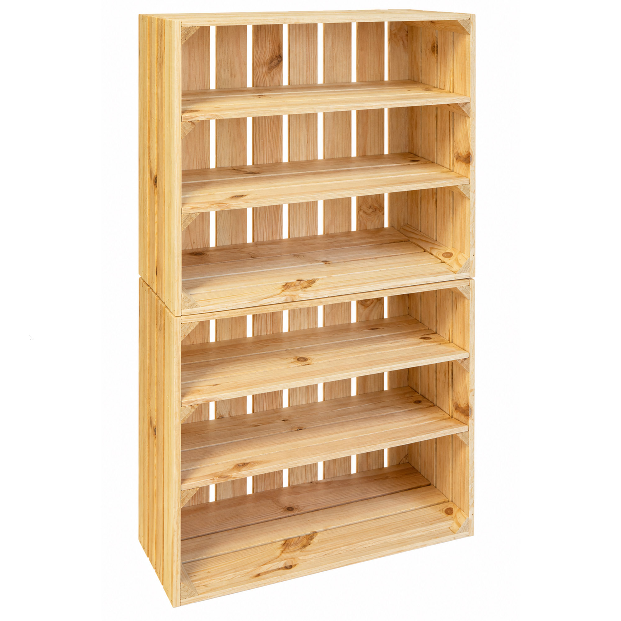 Holzkiste Regal Tamme 55x55x30 cm – Massivholz Kistenregal für stilvolle Aufbewahrung