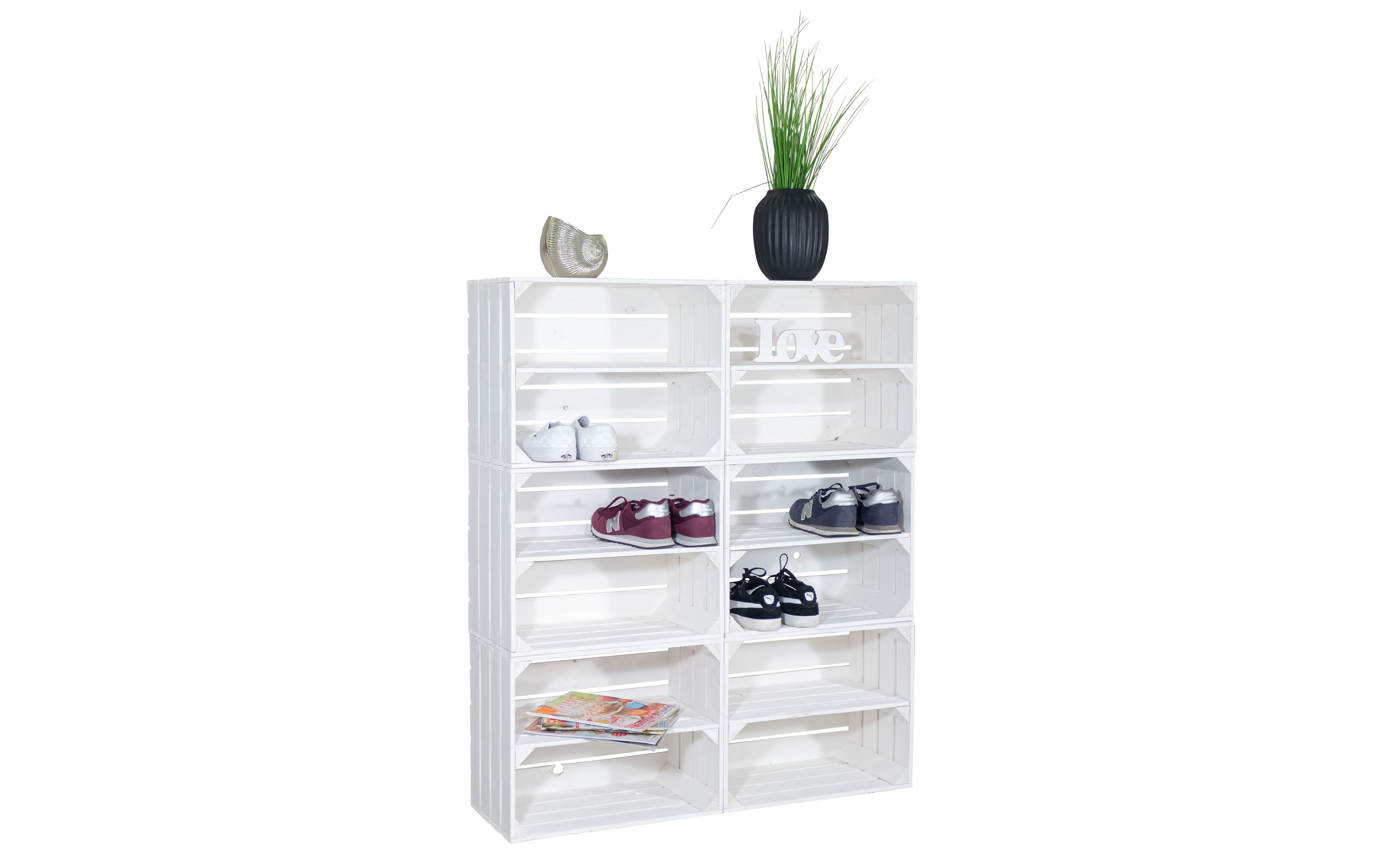 Étagère à chaussures avec 12 niveaux Armoire à chaussures, rangement de chaussures, organisateur de chaussures, pour jusqu'à 24 paires de chaussures, pour le salon, l'entrée (blanc)