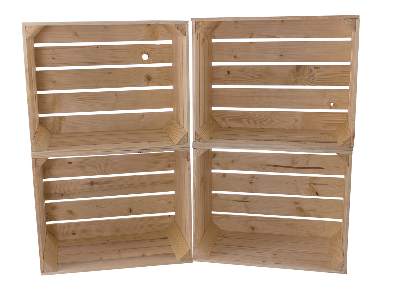 4 x  Holzkisten "Johanna" - NEU