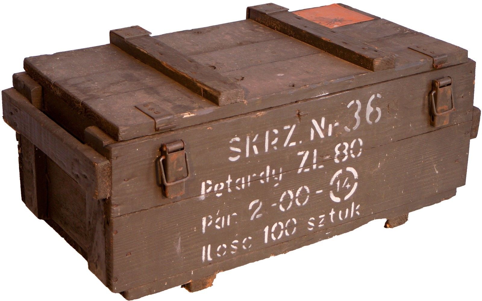Caisse à munitions b ware !! "skrz 78" caisse de rangement caisse militaire boîte à munitions
