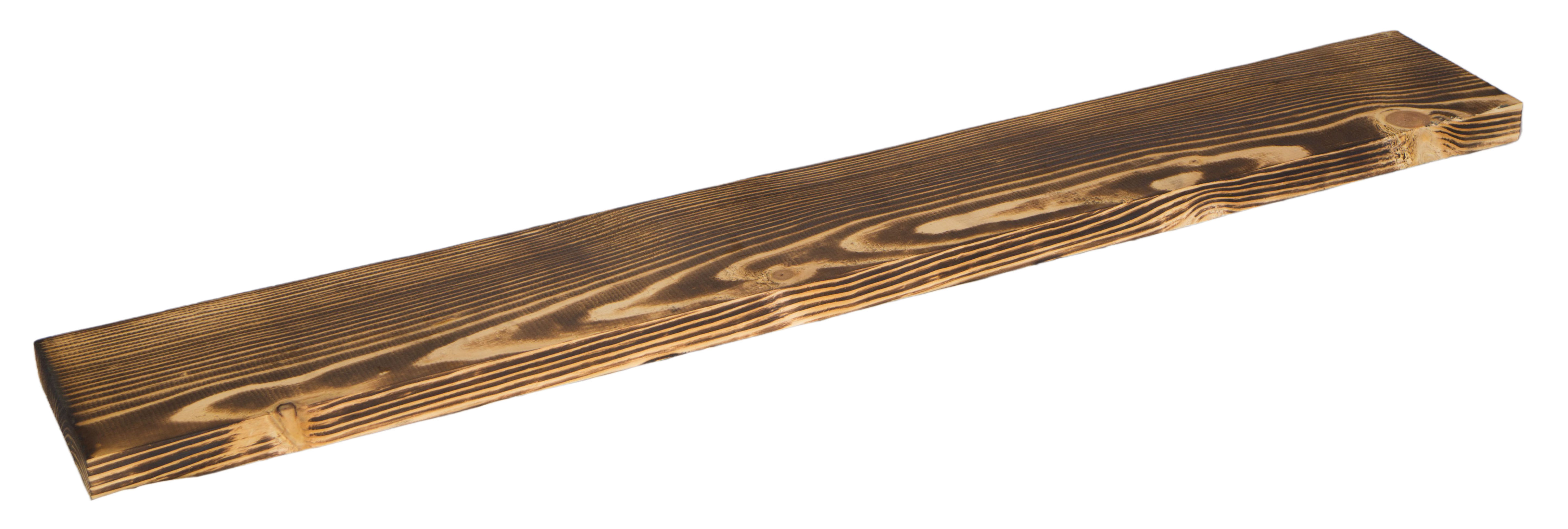 Grand Planche de Bois Flambé 100cmx14, 5cm Holzstärke 3cm En Bois de Résineux