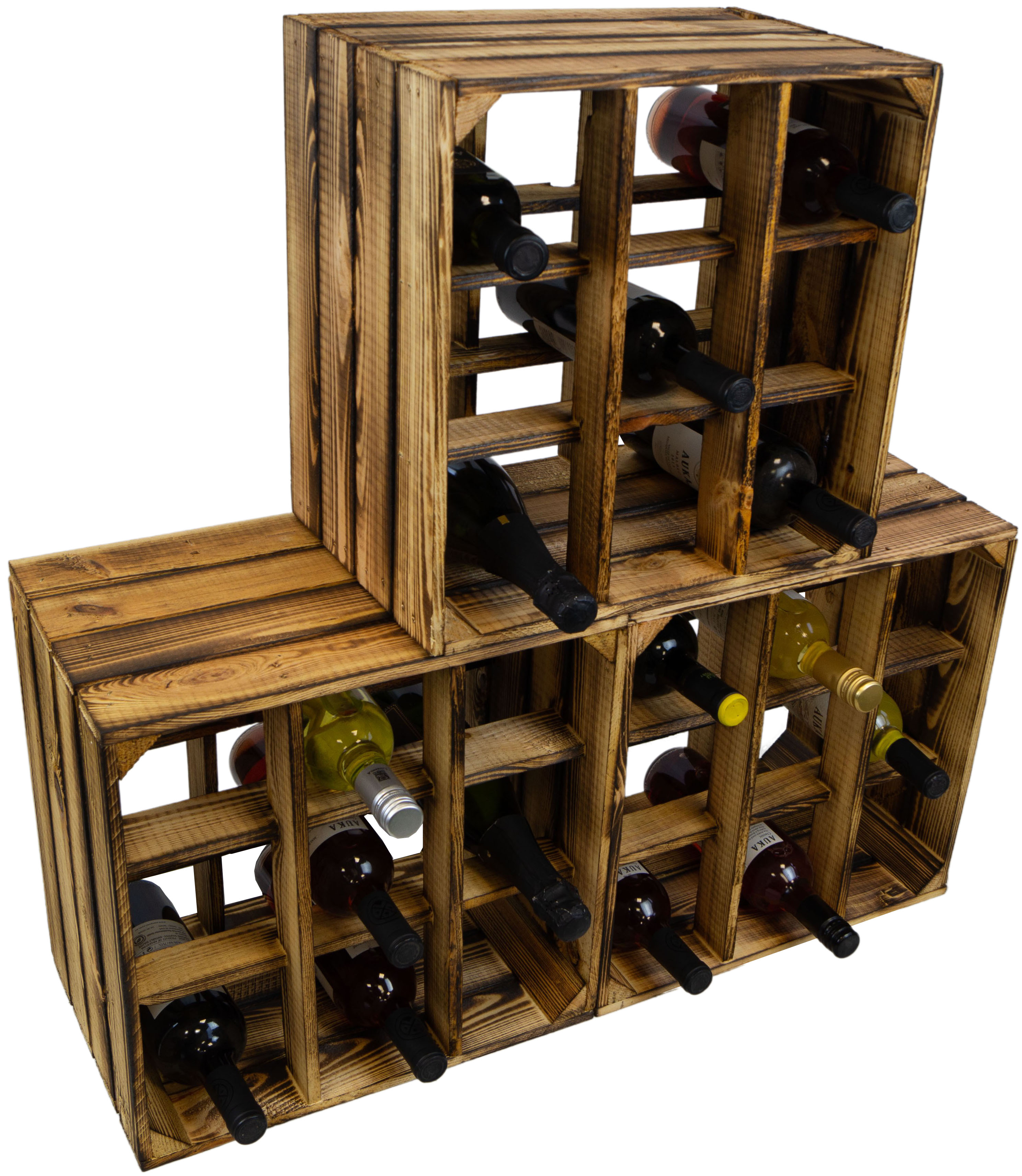 Casier à vin 9er flammé (aussi pour grandes bouteilles)