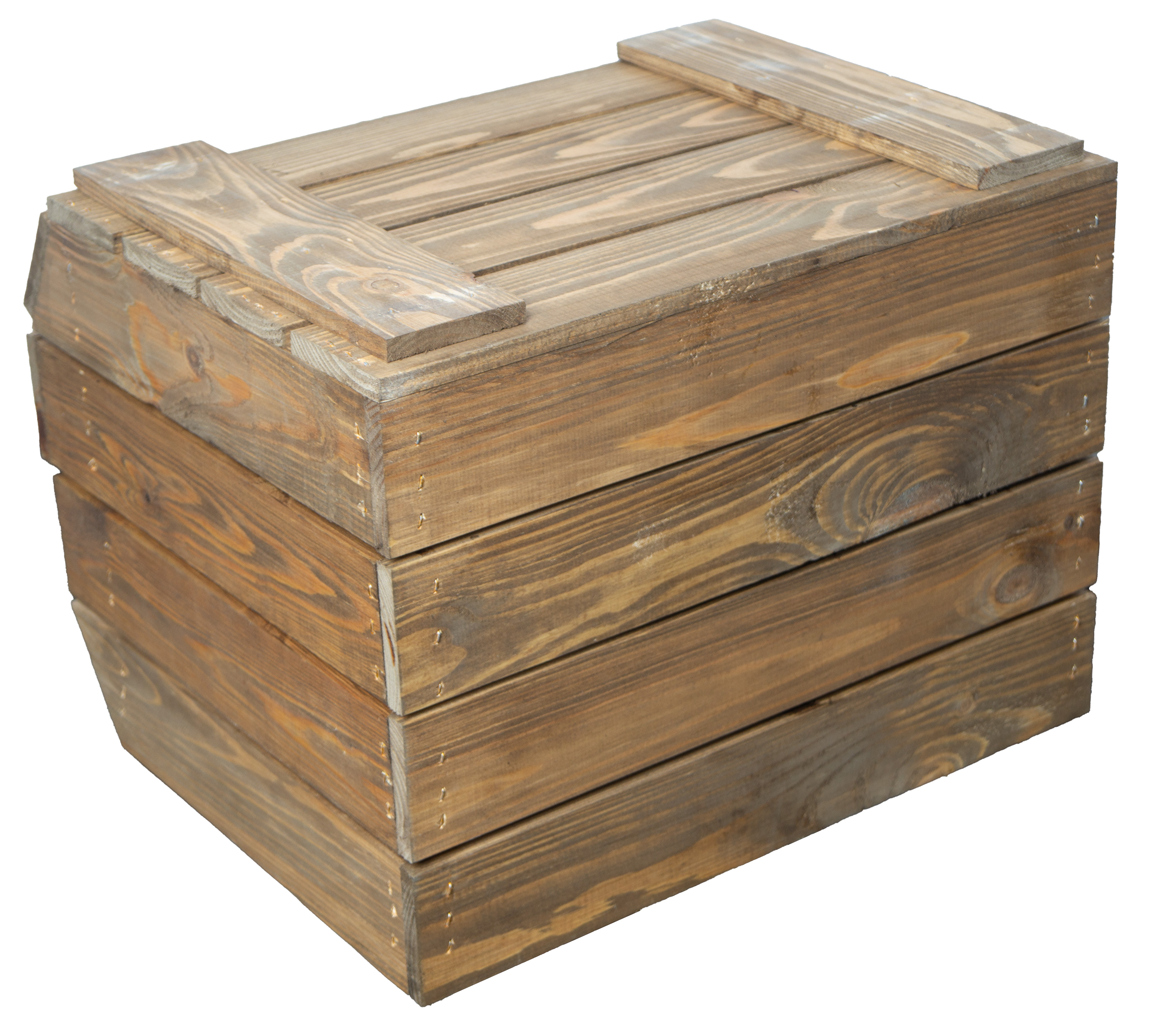 3er Set Kartoffelsteige 40x22x30 cm in natur Gemüsekiste Obsthorde Gemüsekorb Obstschale