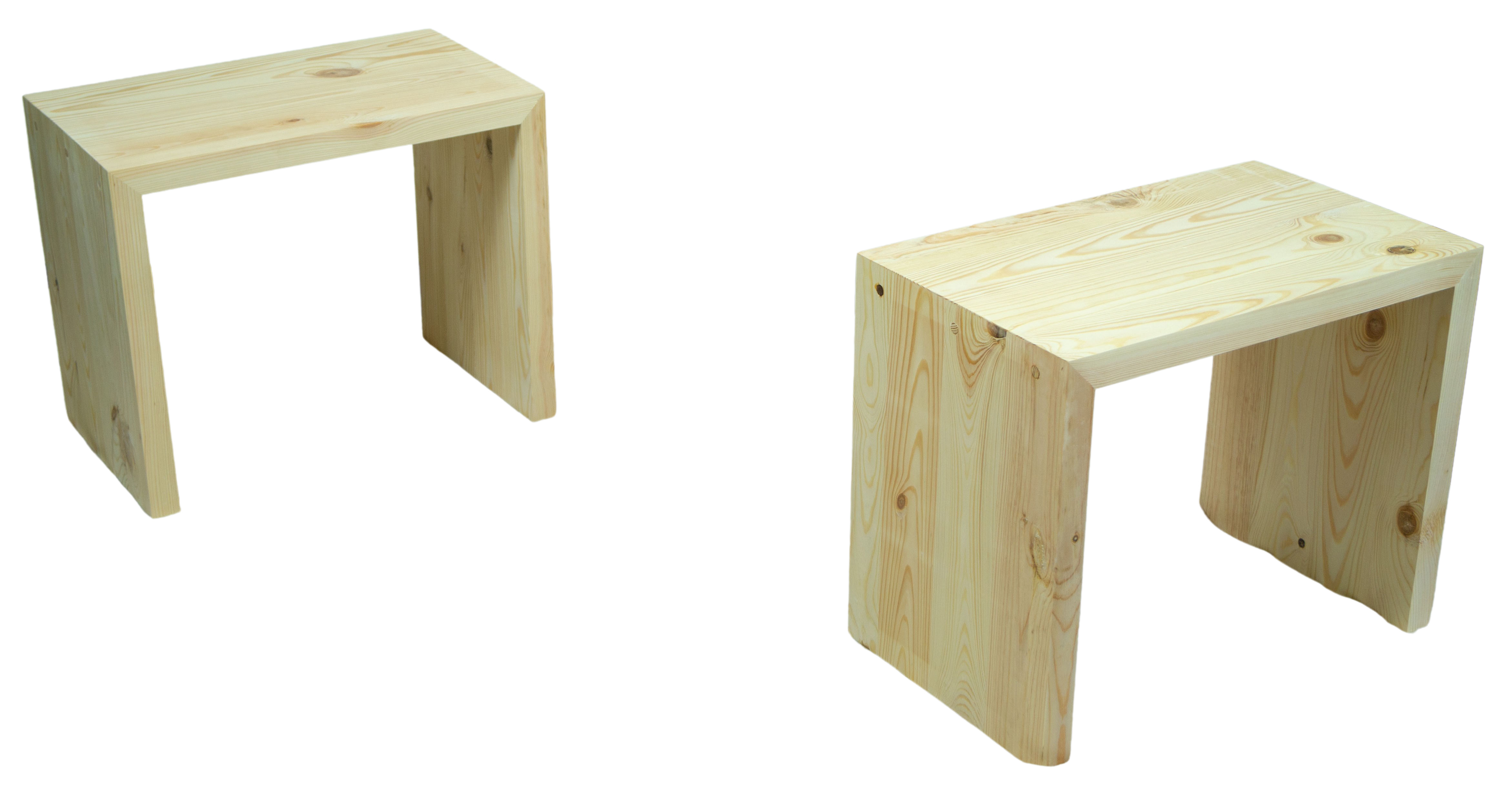 Beistelltisch 50x40x30cm Sitzhocker in natur