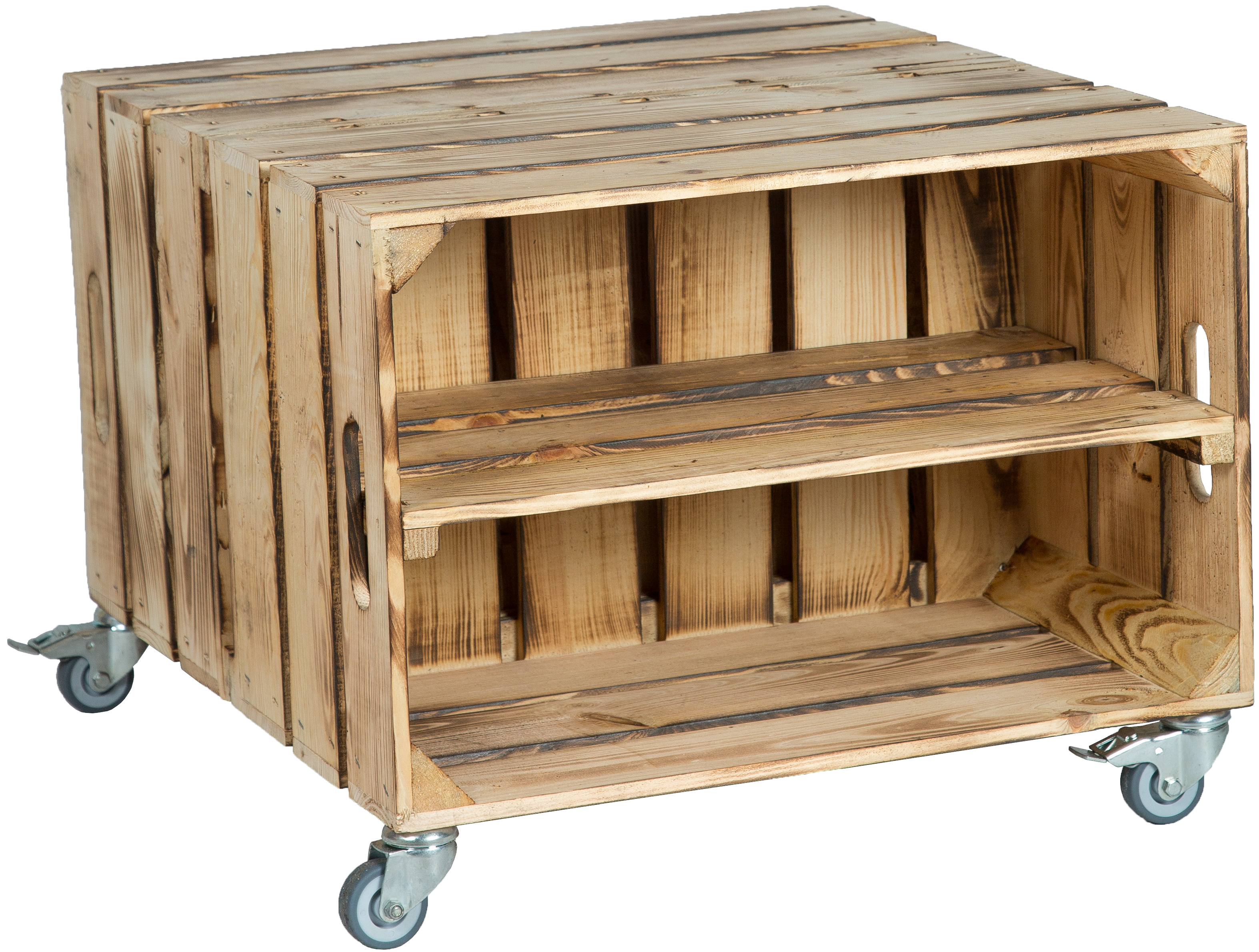 petite table de fruits Elfriede flamede avec rouleaux inclus