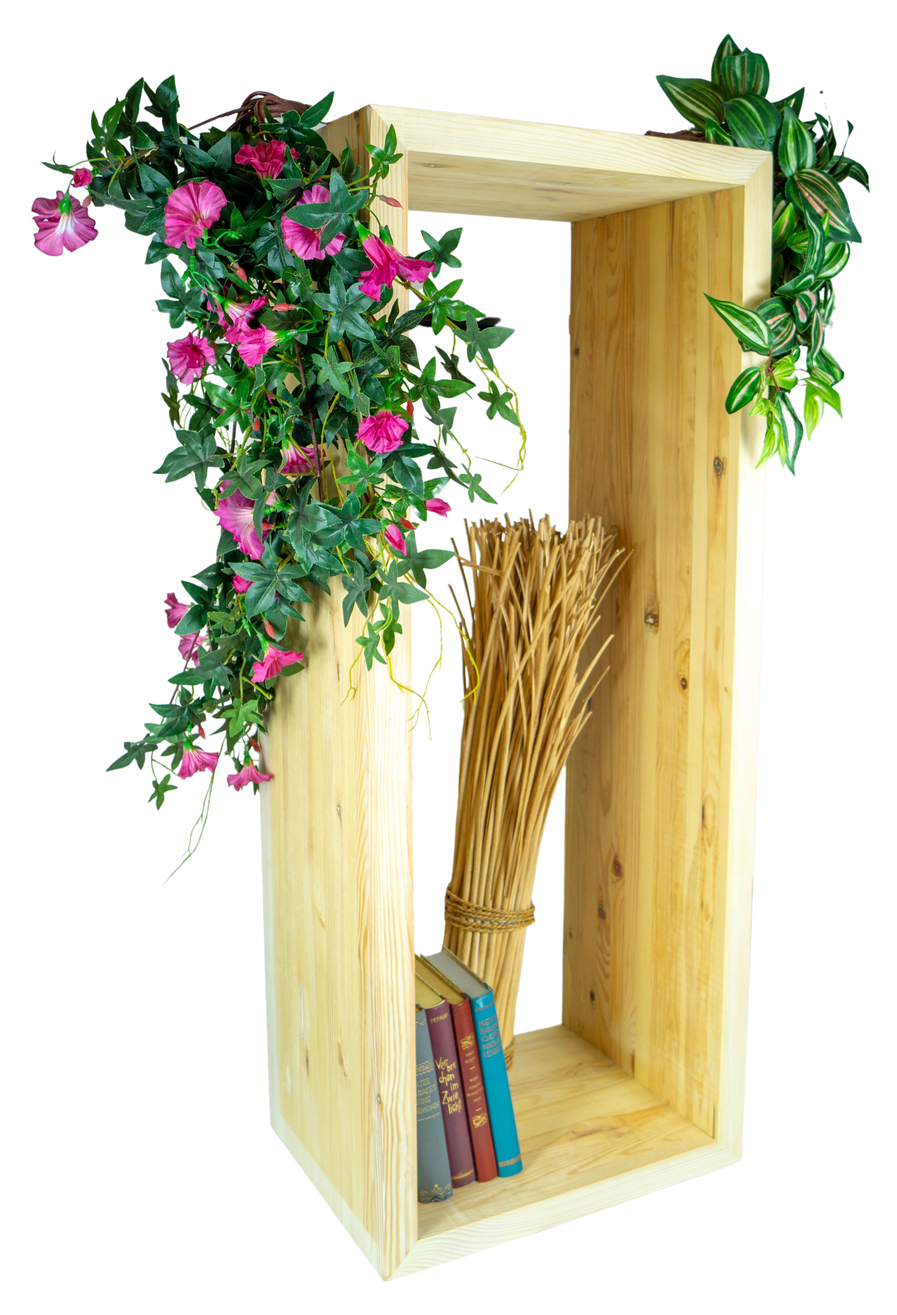 Lowboard in natur 100x40x30cm aus Massivholz Vintage-Tisch rustikal