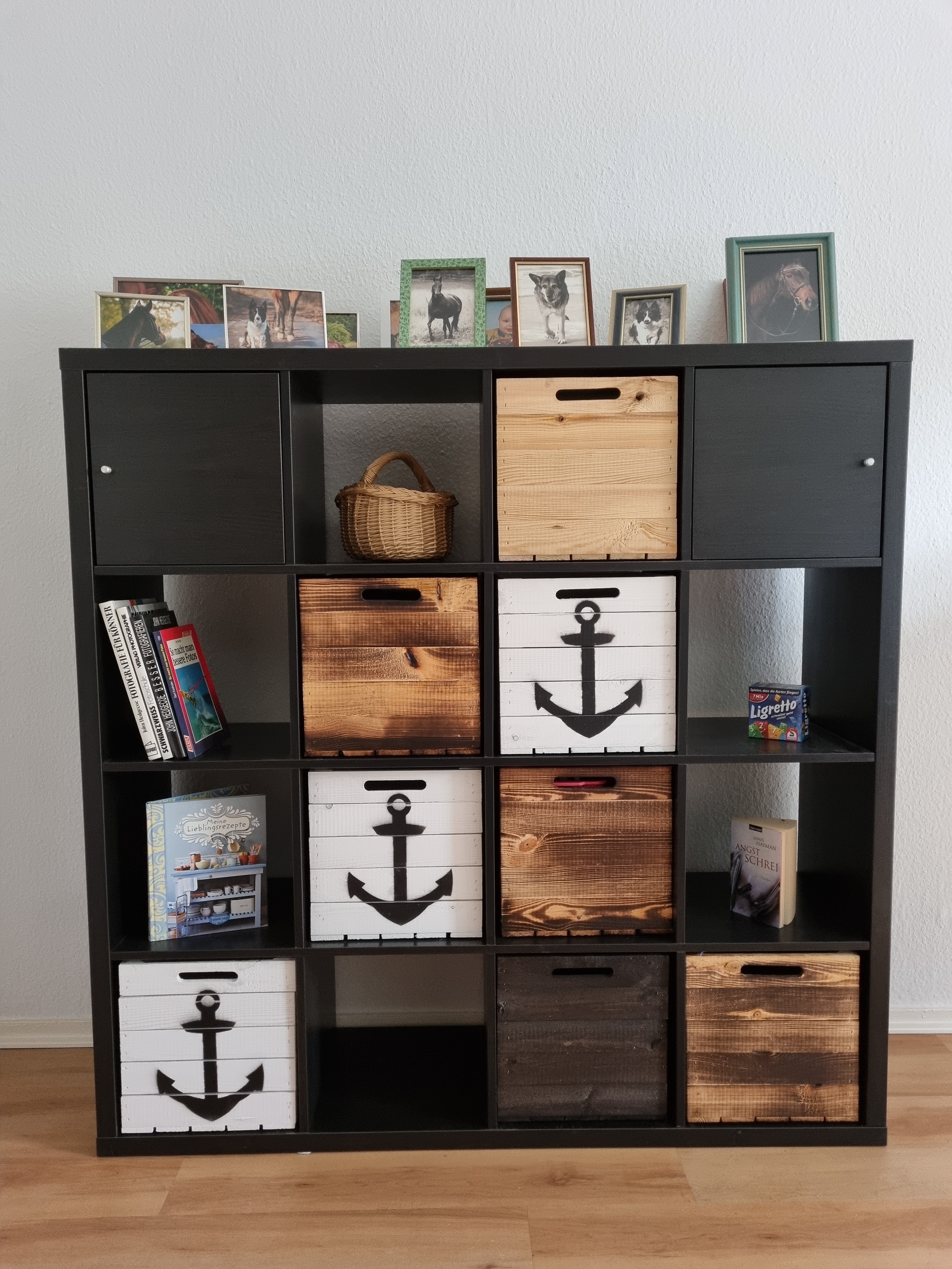 Boîte de rangement à ancrage blanc convenant aux étagères Kallax et Expedit Insert pour étagère