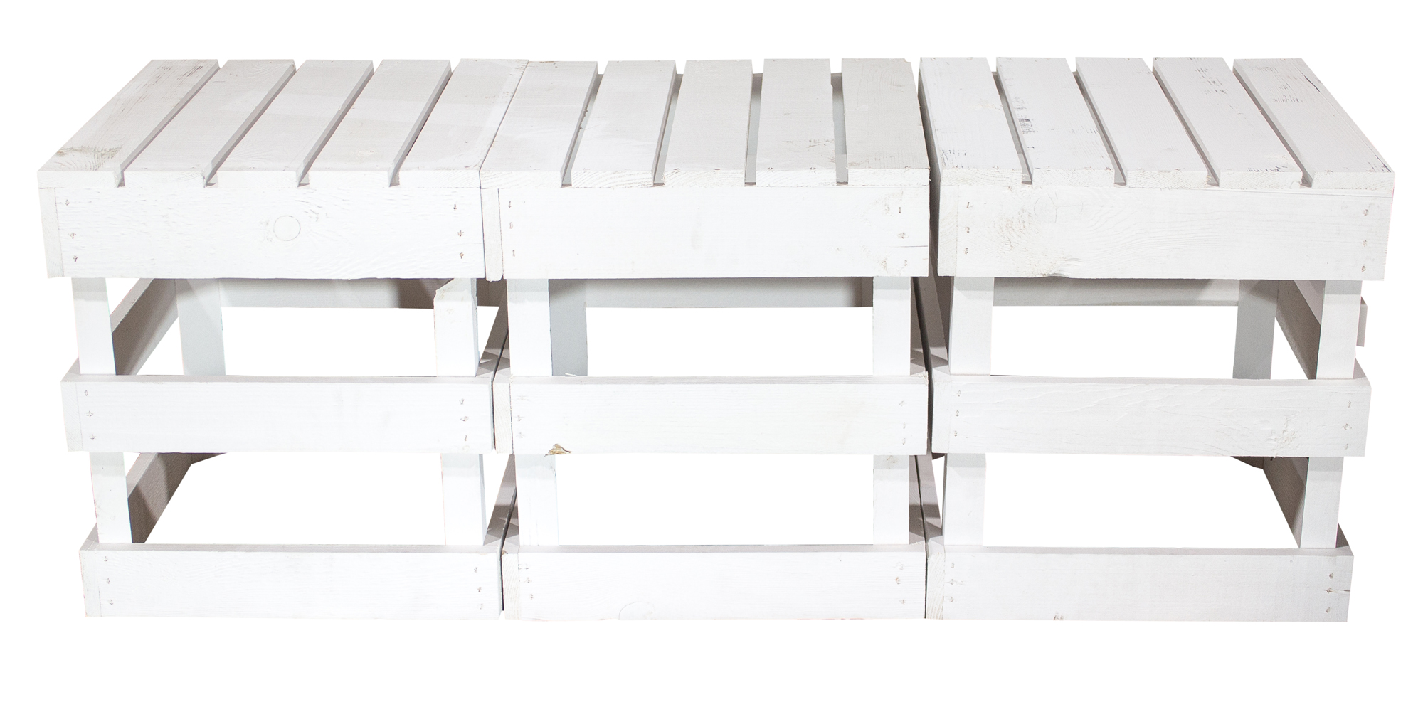 Tabouret blanc Tabouret de rangement Tabouret d'appoint Chaise à l'aspect de caisse en bois