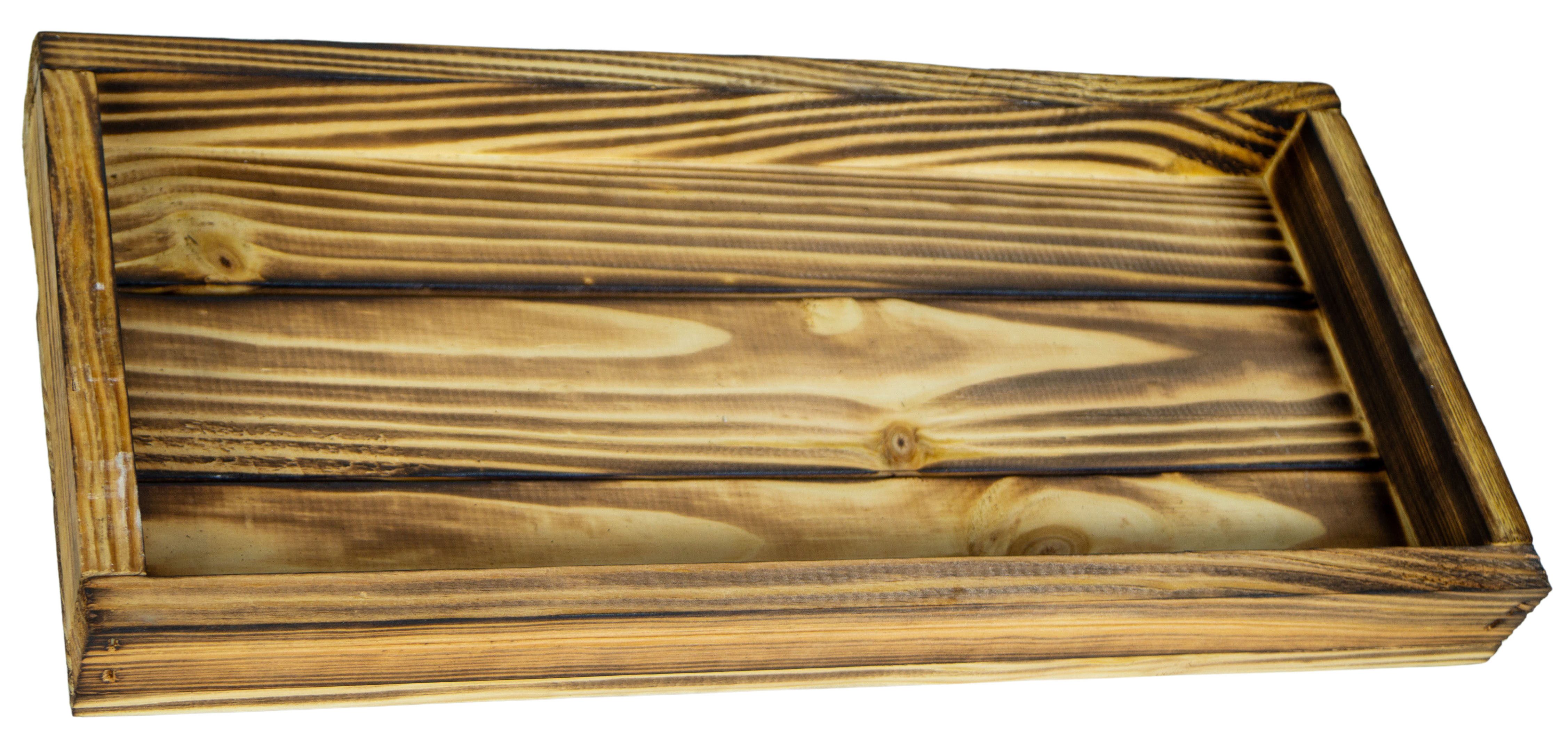 Kleines Dekotablett Emma 40x19x4cm in geflammt Schlüsselbox Aufbewahrung