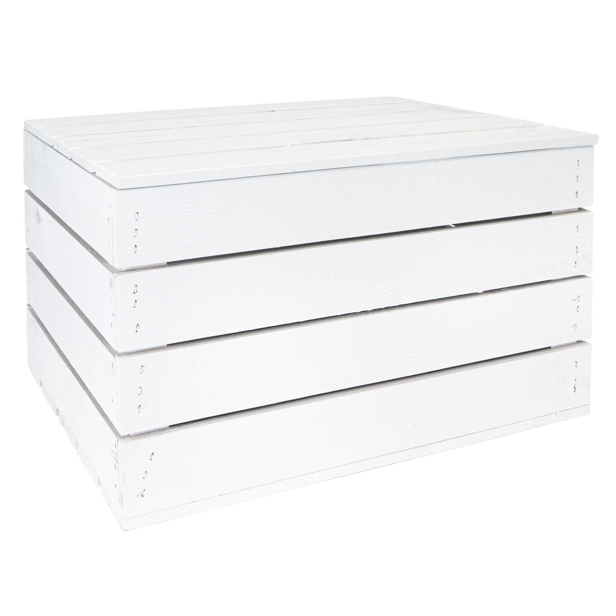 Coffre en Bois Blanc avec Couvercle Caisse de Fruits Trésor Paix Capuchon /