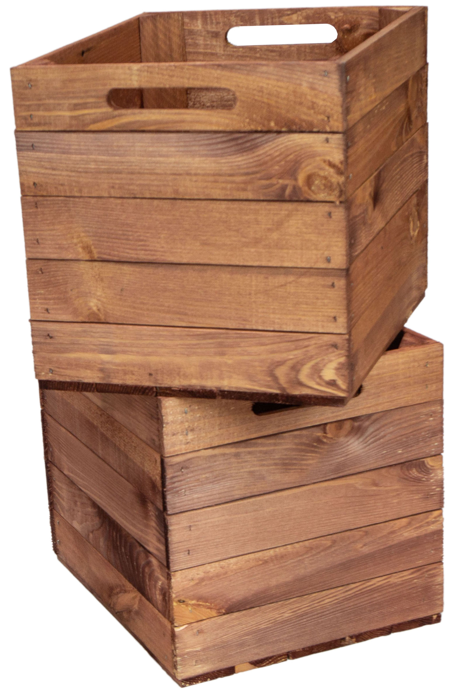 Boîte en bois Vintage Ochre convenant aux étagères Kallax et Expedit