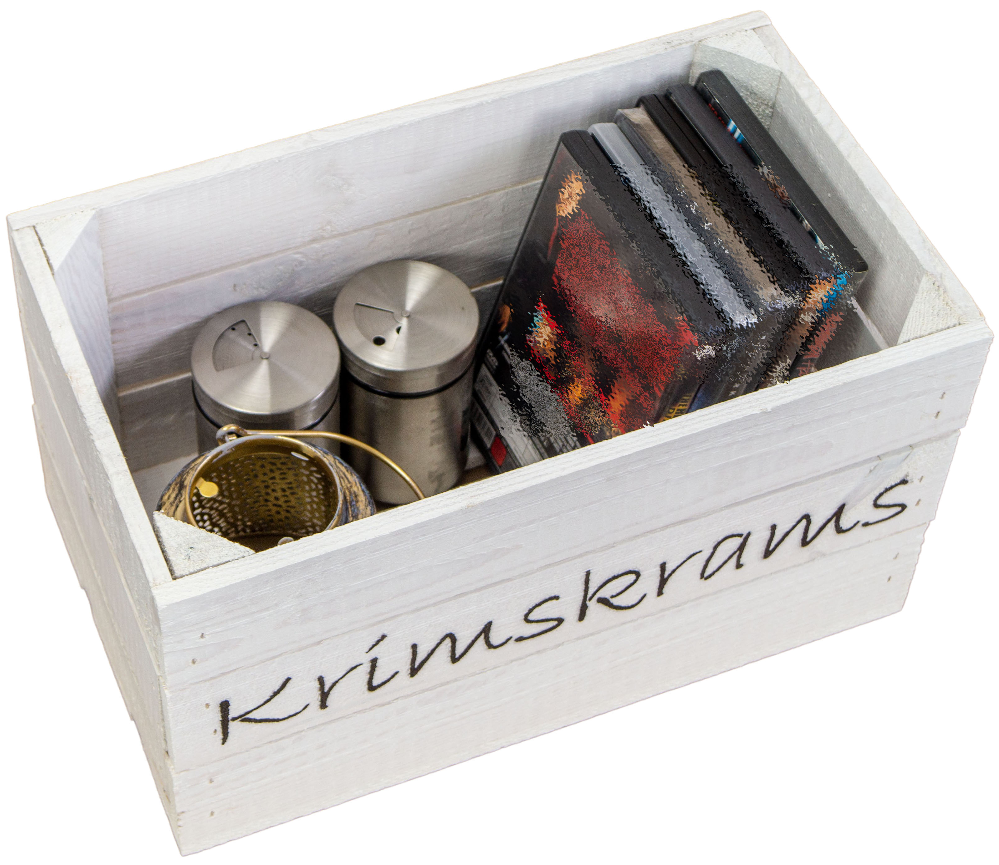 Holzkiste "Hilde" weiß Krimskrams