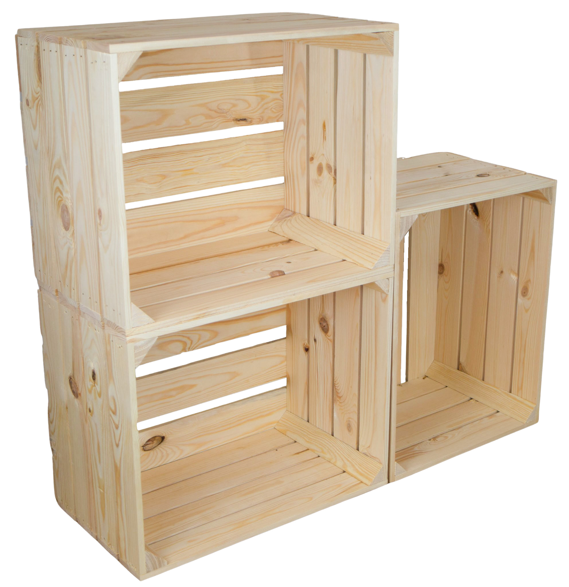 4 x  Holzkisten "Johanna" - NEU